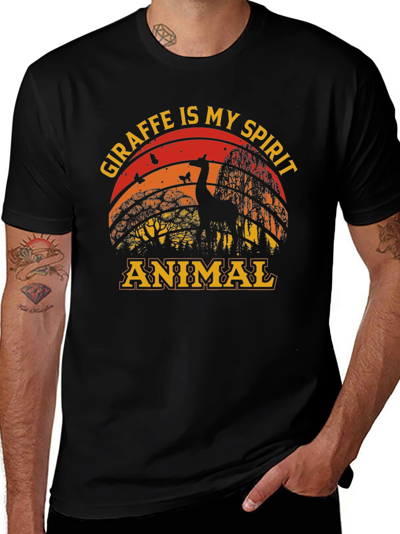 Variant 8 of Giraffe Spirit Animal Graphic Tee