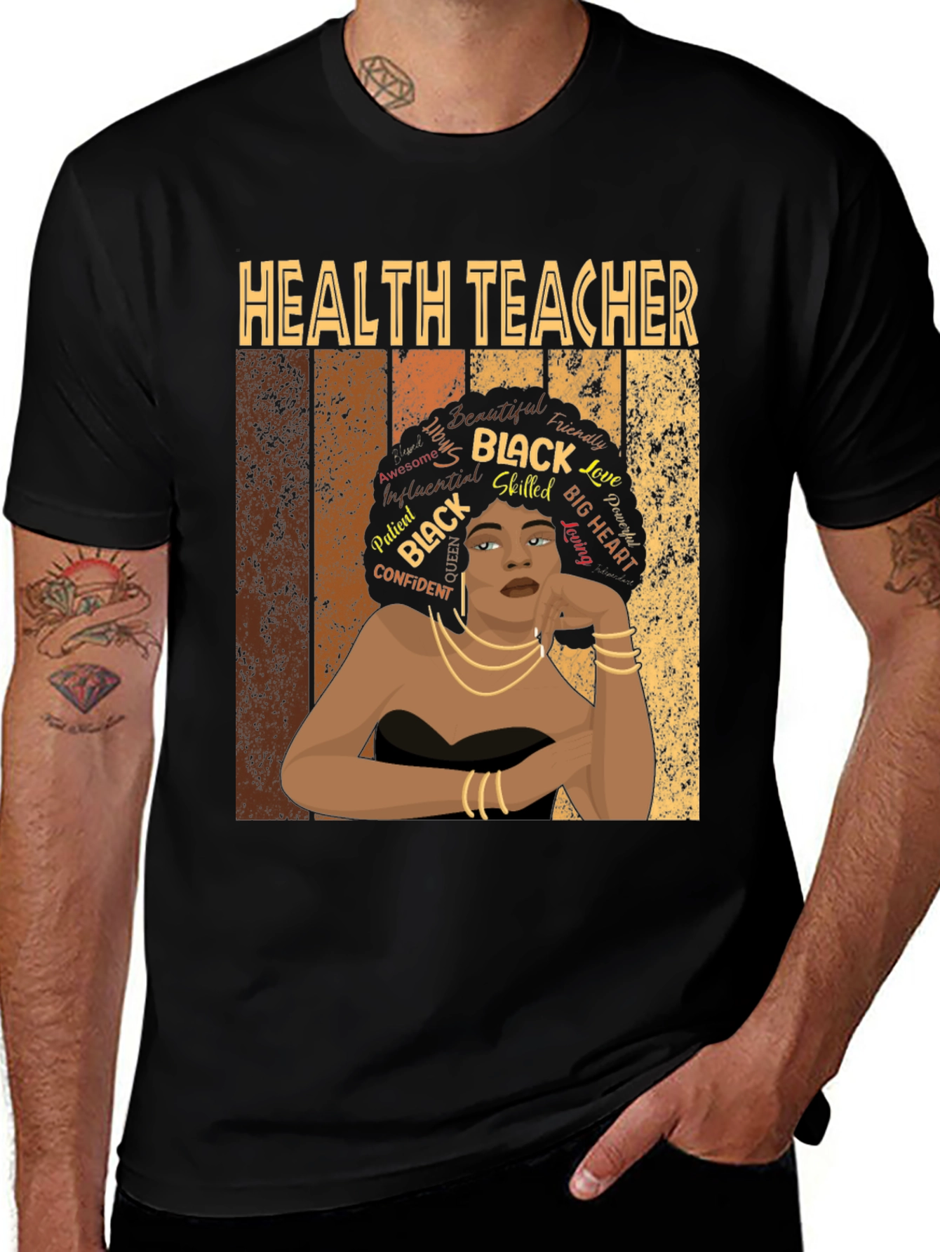 Health Teacher Black Woman T-Shirt