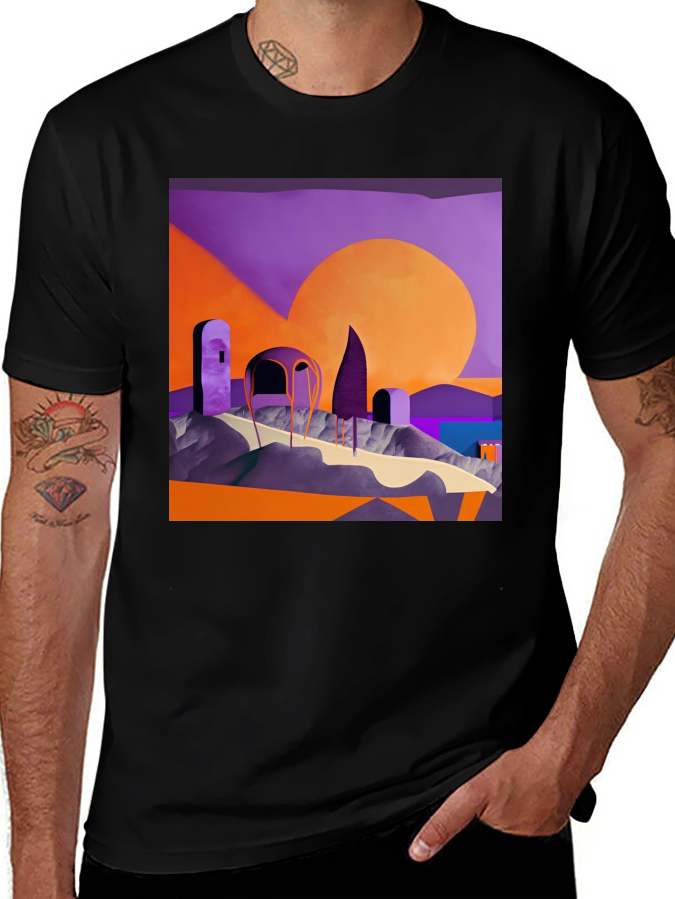 Variant 5 of Abstract Landscape Graphic Tee