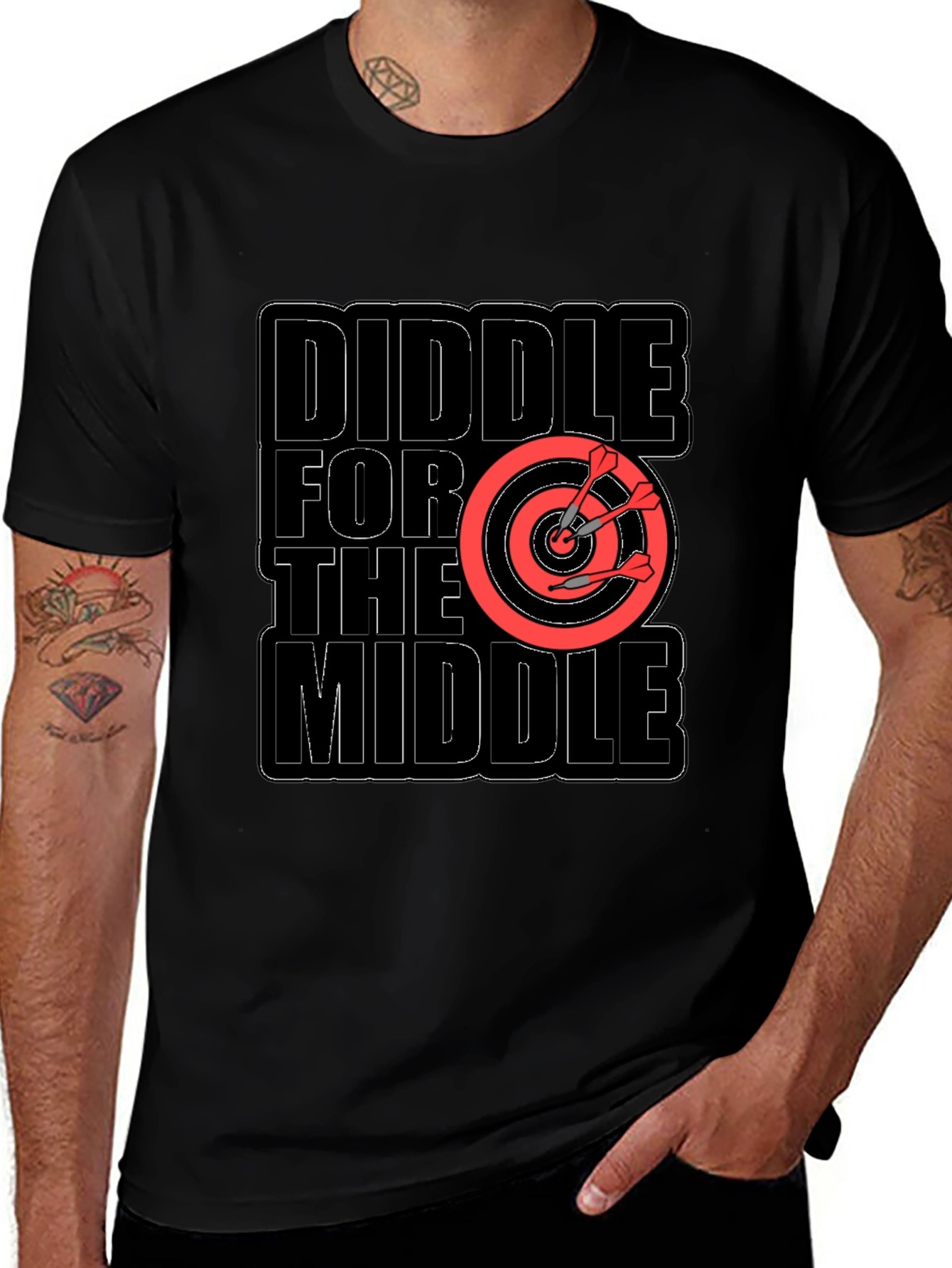 Variant 5 of Diddle for the Middle T-Shirt Darts Target