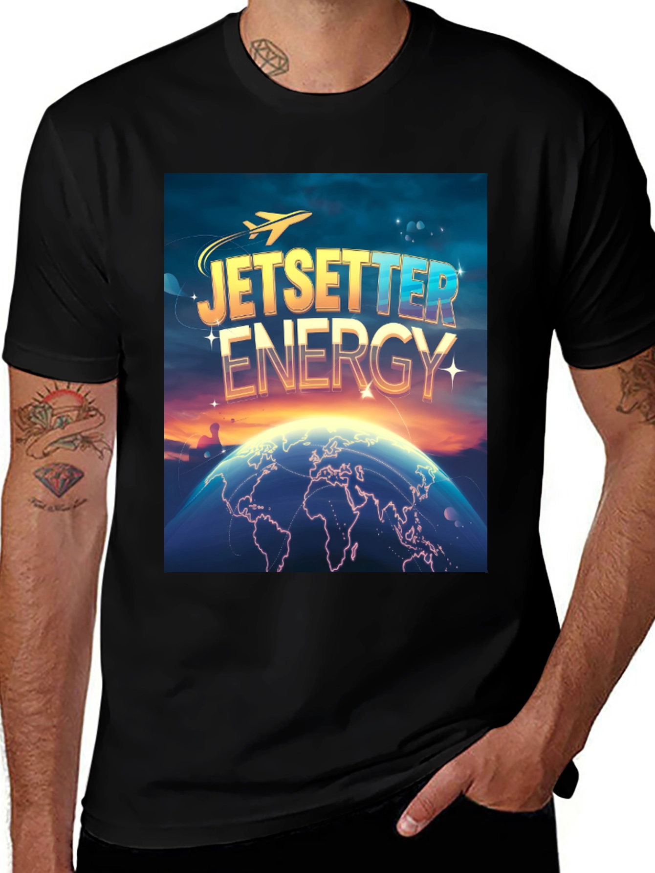 Variant 25 of Jetsetter Energy Graphic Tee - Travel the World in Style!