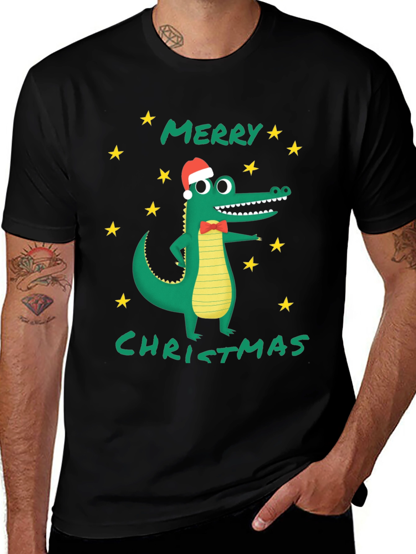 Variant 22 of Festive Crocodile Christmas T-Shirt - Holiday Cheer