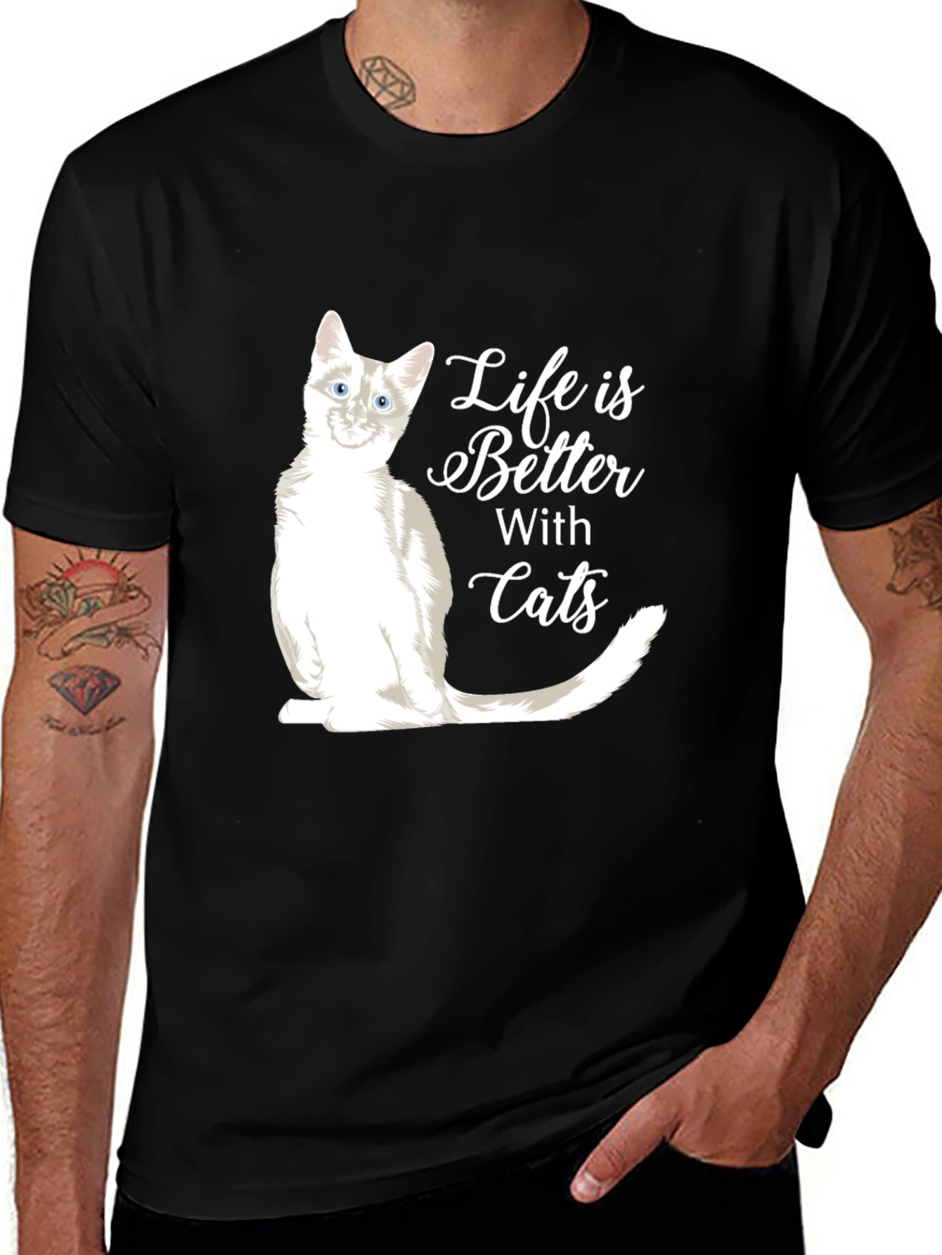 Variant 16 of Life Is Better With Cats Graphic T-Shirt