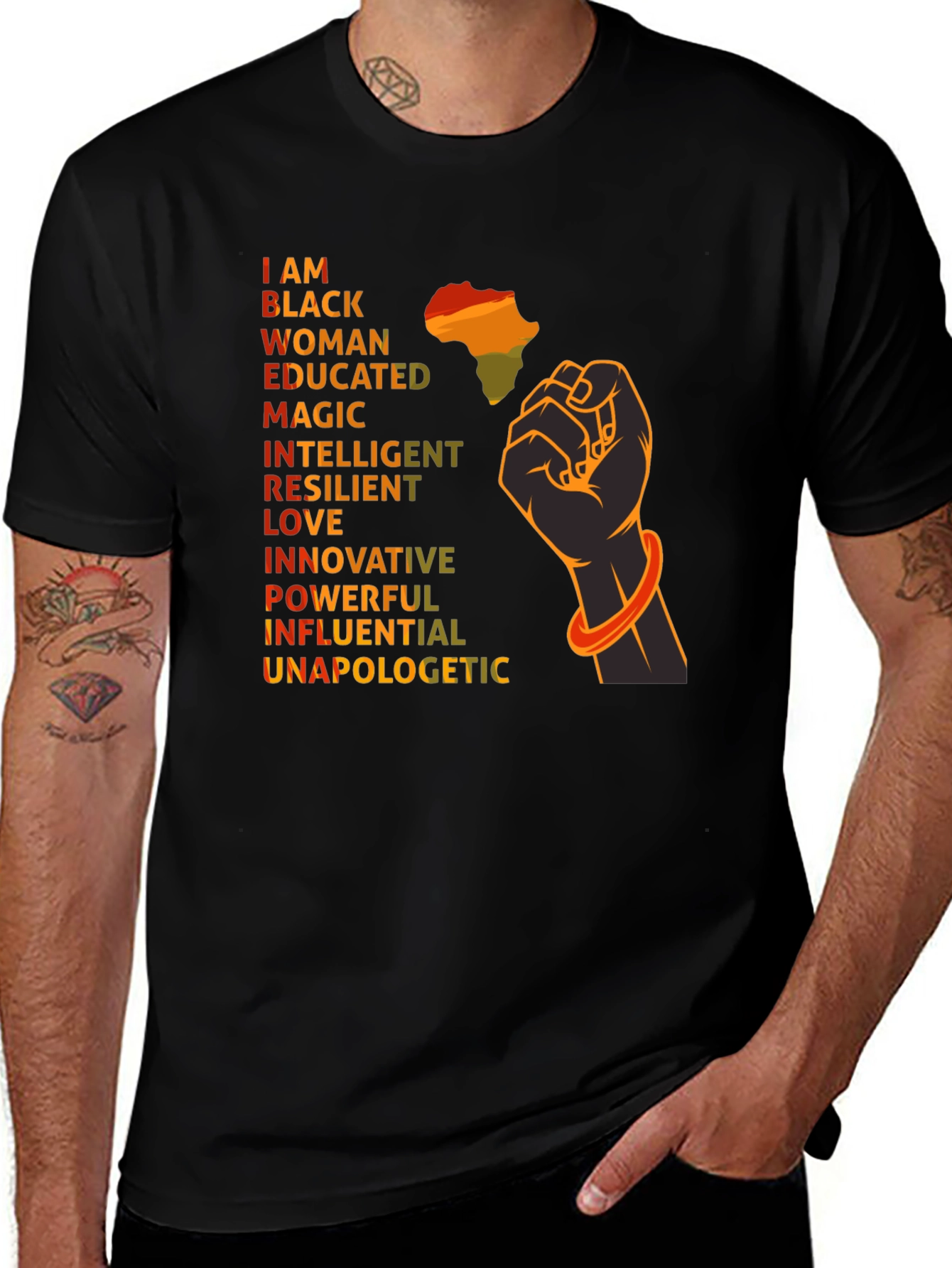 Empowered Black Woman T-Shirt - Unapologetic Pride