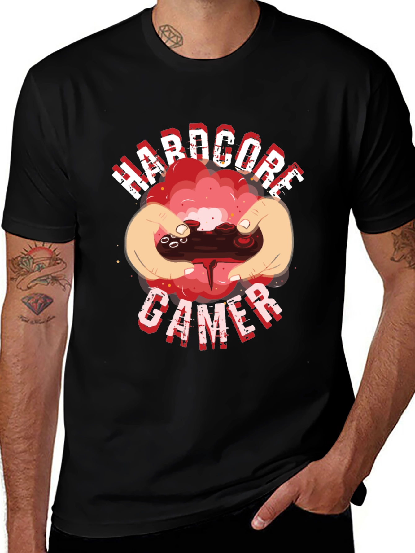 Variant 30 of Hardcore Gamer Black T-Shirt