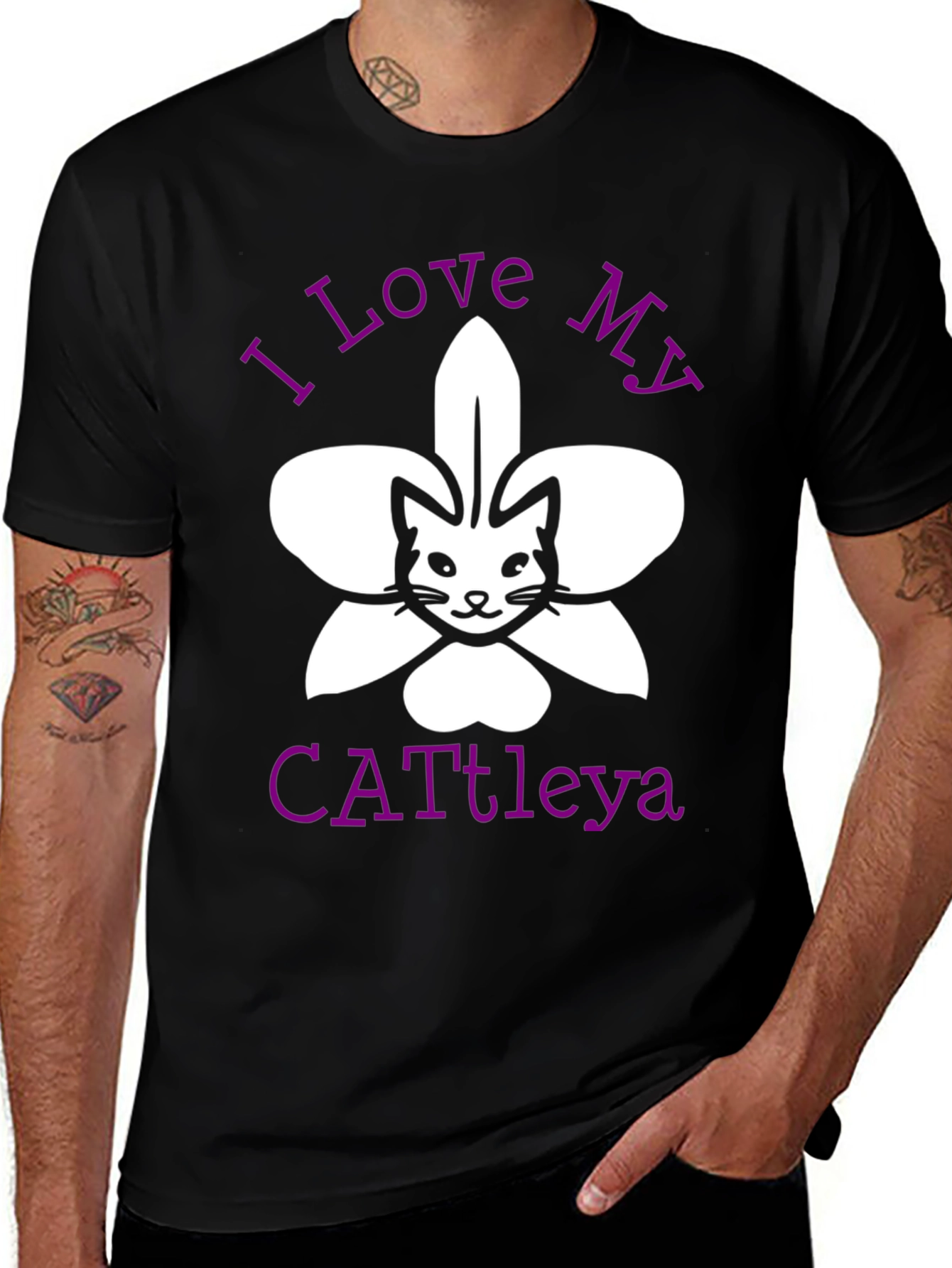 Variant 17 of I Love My Cattleya Cat Orchid T-Shirt