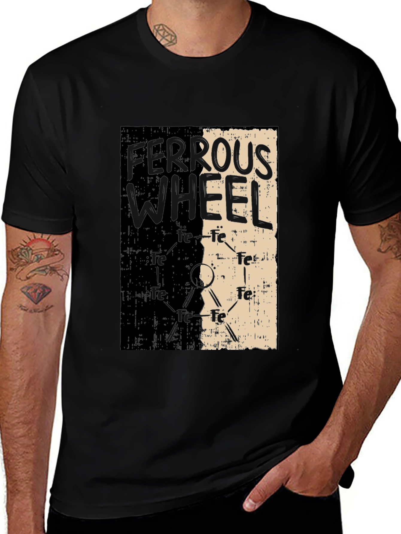 Ferrous Wheel Graphic Tee - Cool Chemistry Design