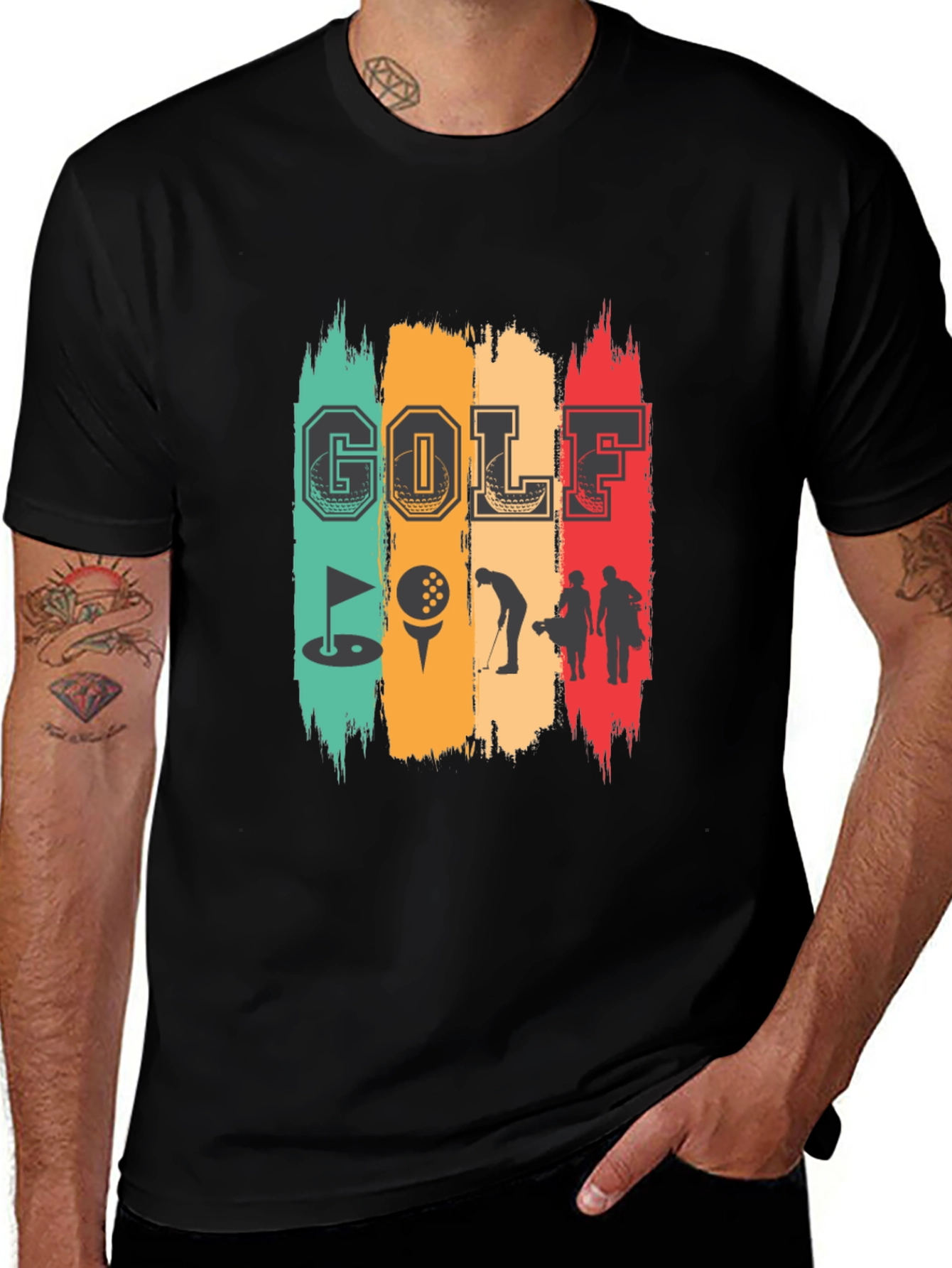 Variant 22 of Golf Graphic T-Shirt - Retro Design