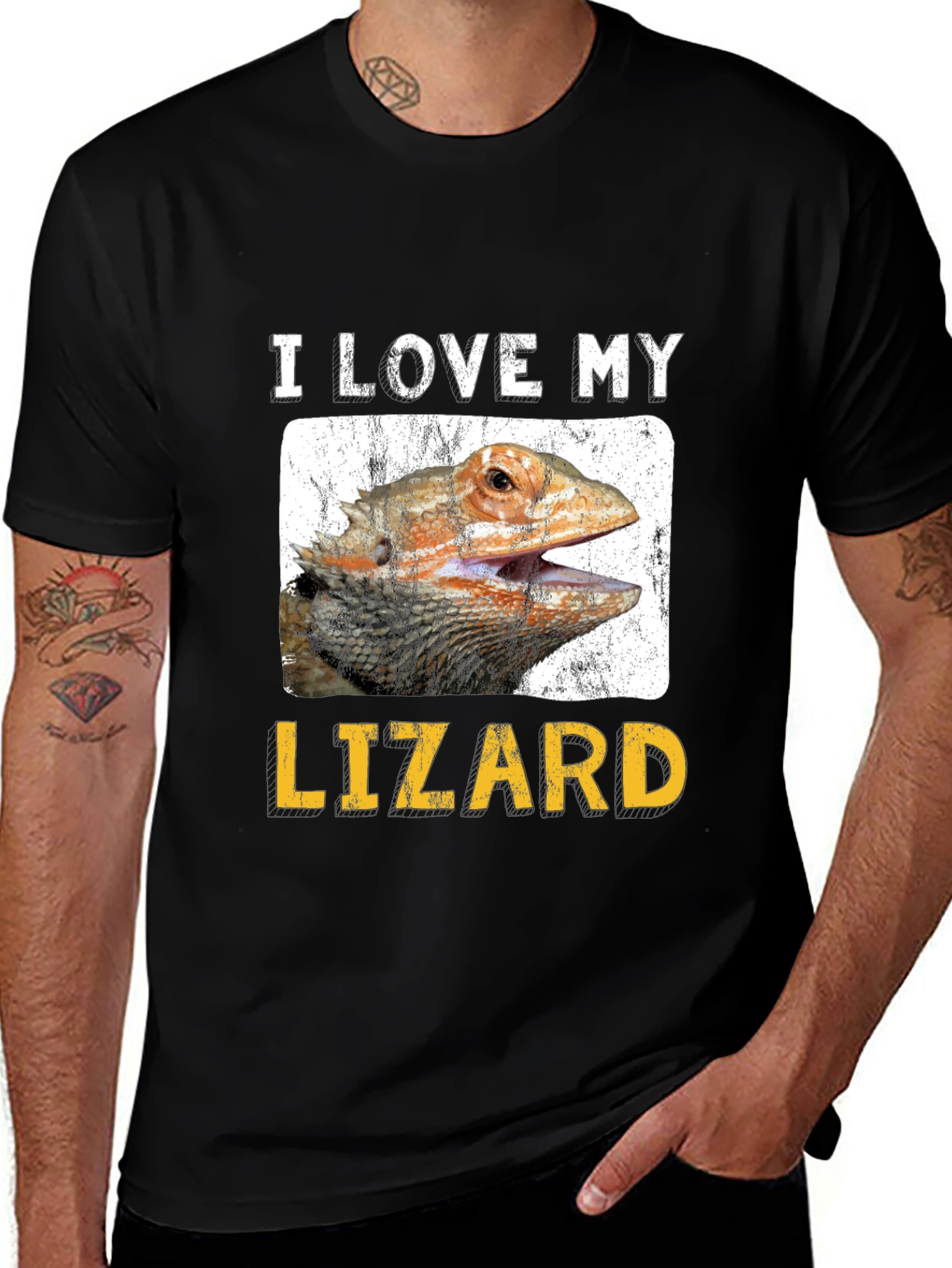 Variant 3 of I Love My Lizard Graphic T-Shirt