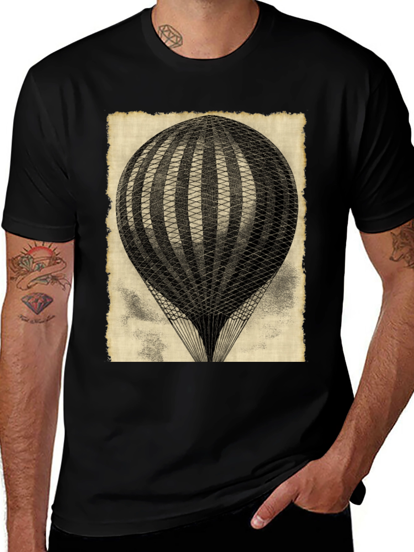 Variant 18 of Vintage Hot Air Balloon Graphic T-Shirt