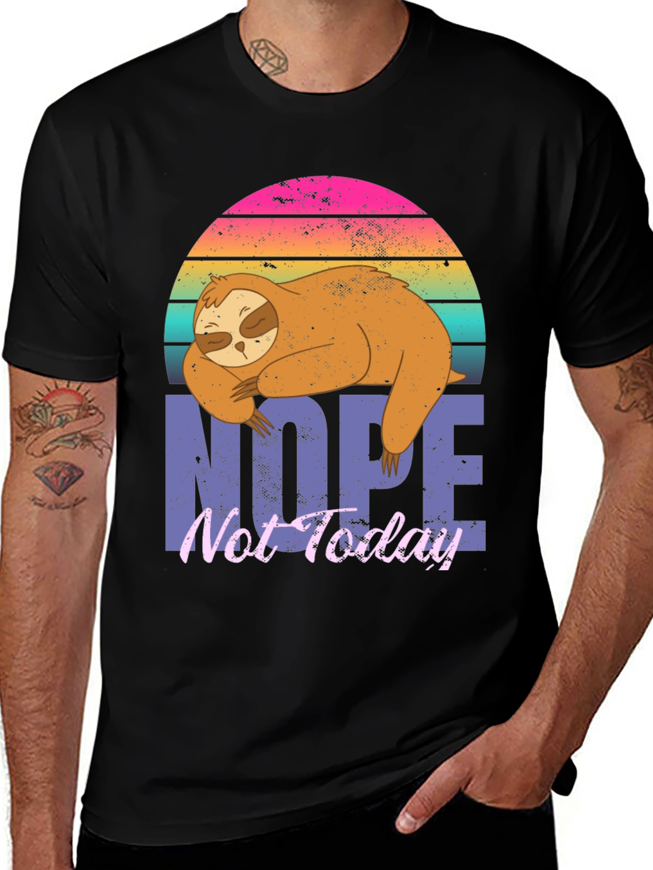 Variant 18 of Nope Not Today Sloth Graphic Tee