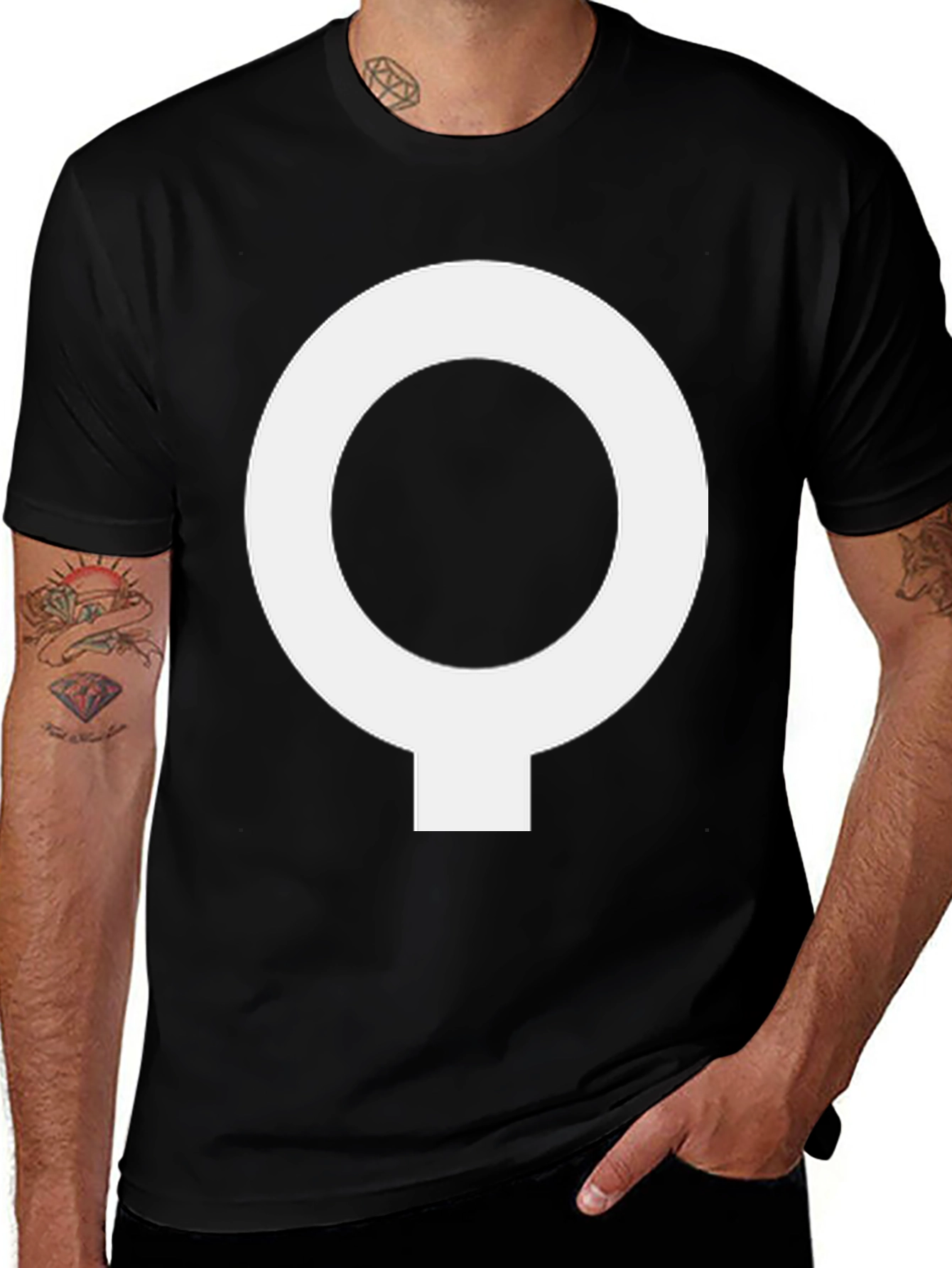 Variant 4 of Unique Symbol Black T-Shirt | Casual Wear