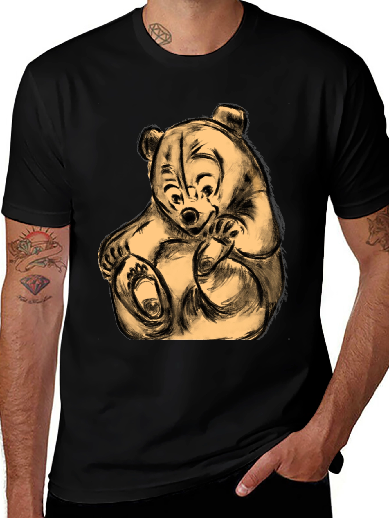 Variant 26 of Whimsical Bear Graphic Tee - Soft & Comfortable