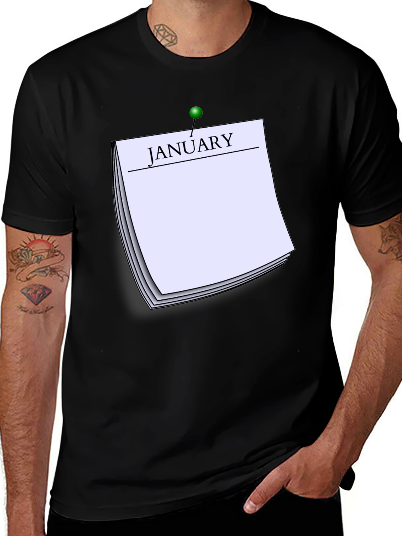 Variant 14 of January Calendar T-Shirt - Unique Graphic Tee