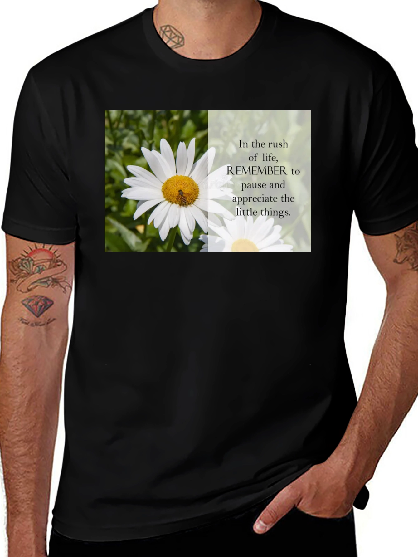 Variant 26 of Daisy & Bee Graphic T-Shirt - Remember the Little Things