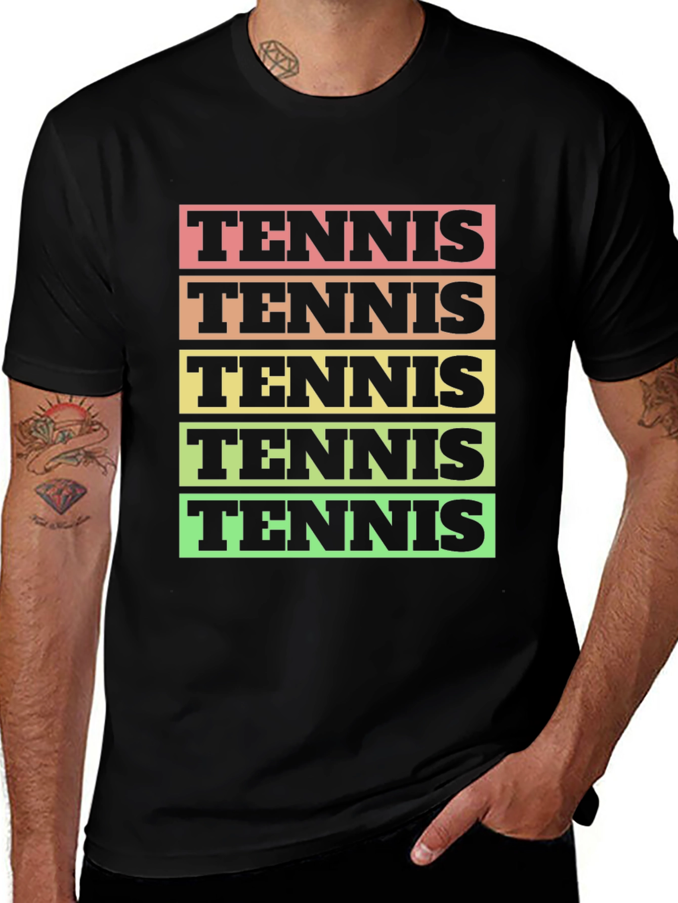 Variant 5 of Retro Tennis Graphic T-Shirt