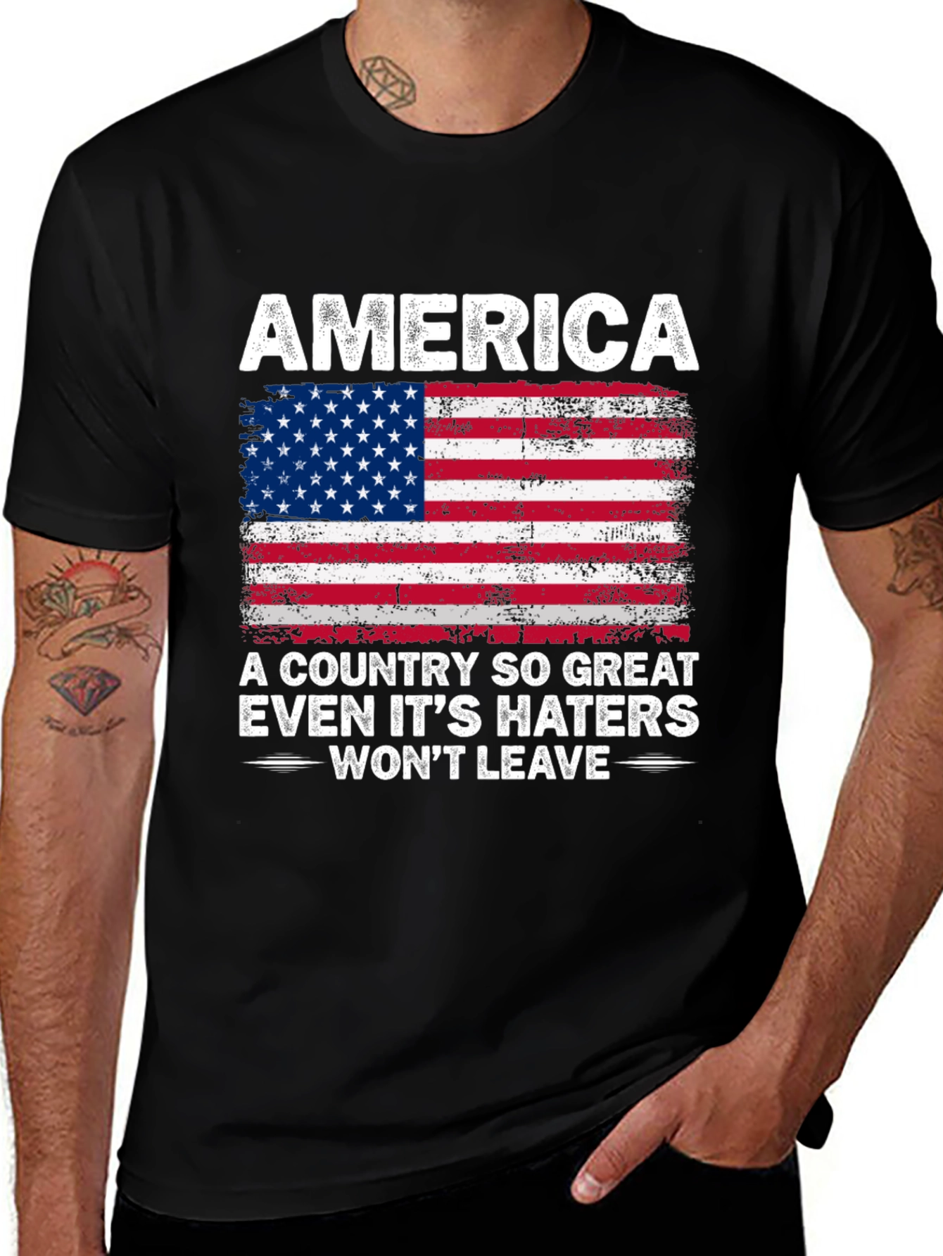 Variant 20 of America Flag Graphic T-Shirt Patriotic USA Pride