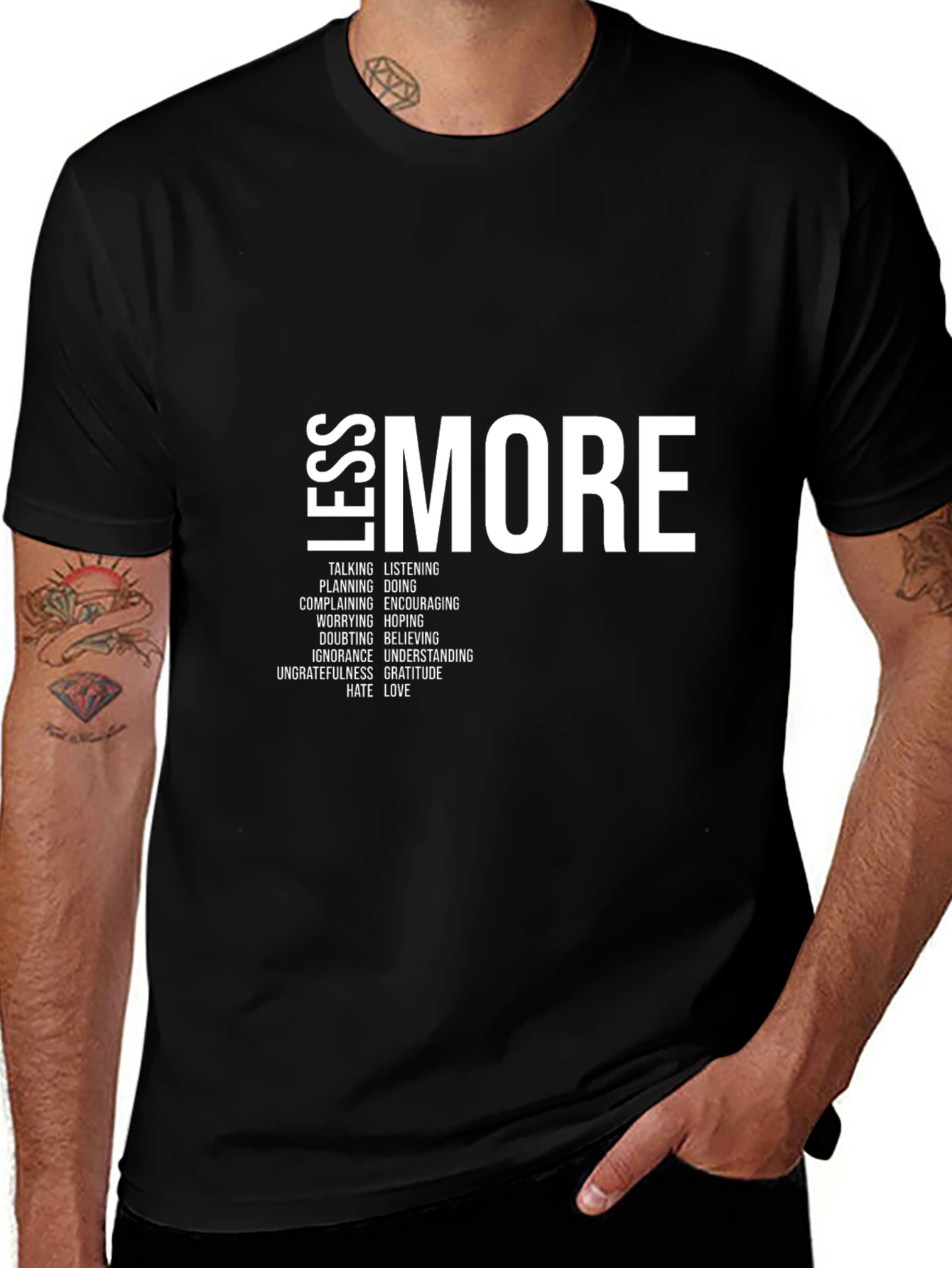 Variant 23 of Less More Graphic Tee - Motivational T-Shirt