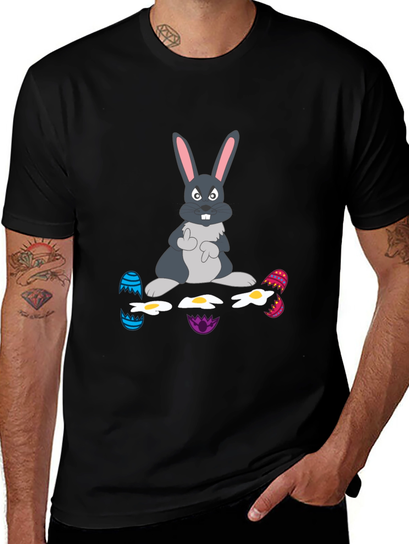 Variant 12 of Funny Easter Bunny & Fried Eggs T-Shirt