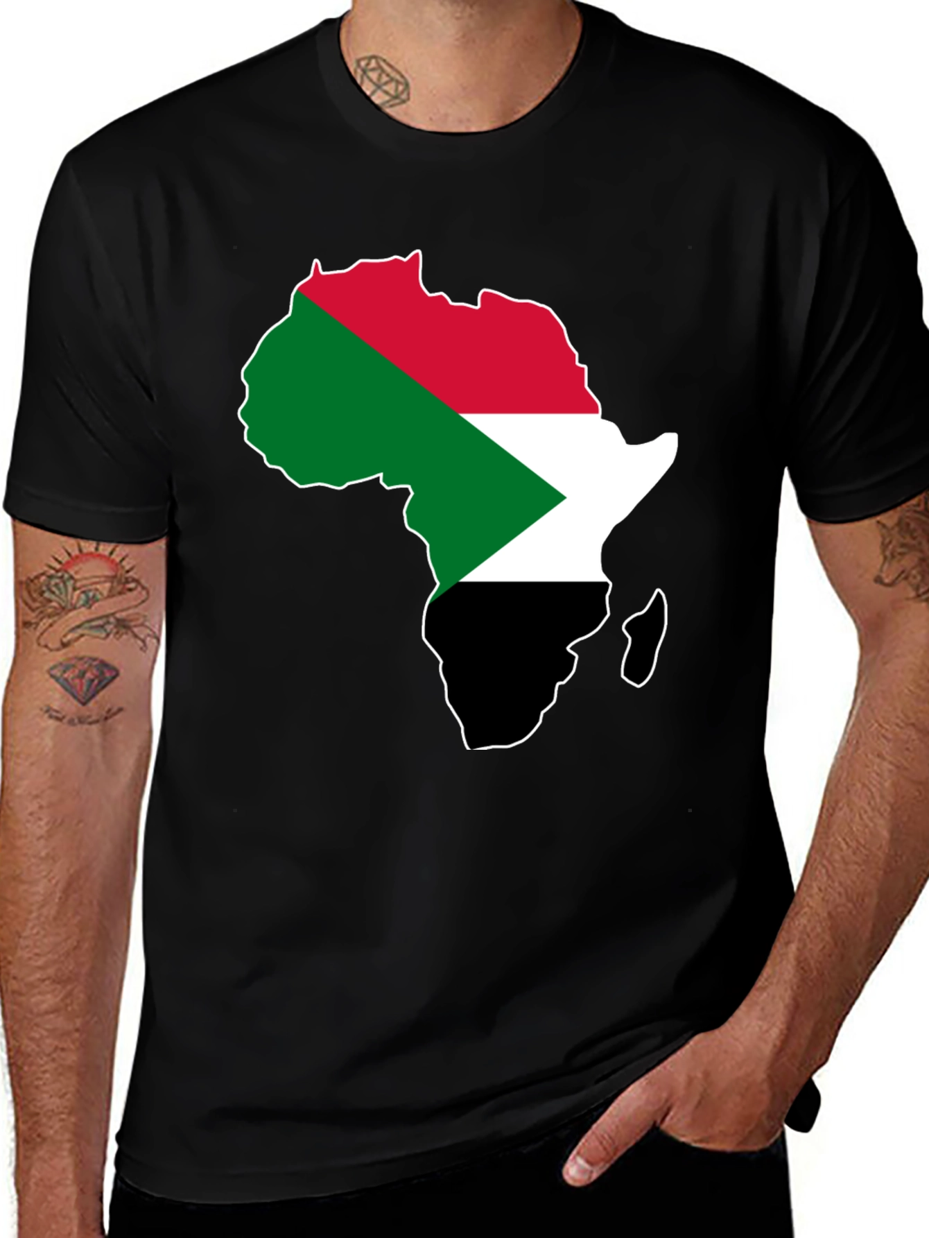Sudan Flag Africa Map T-Shirt