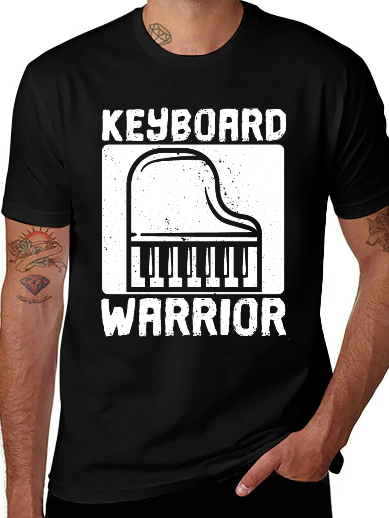 Keyboard Warrior Graphic Tee - Musician's T-Shirt