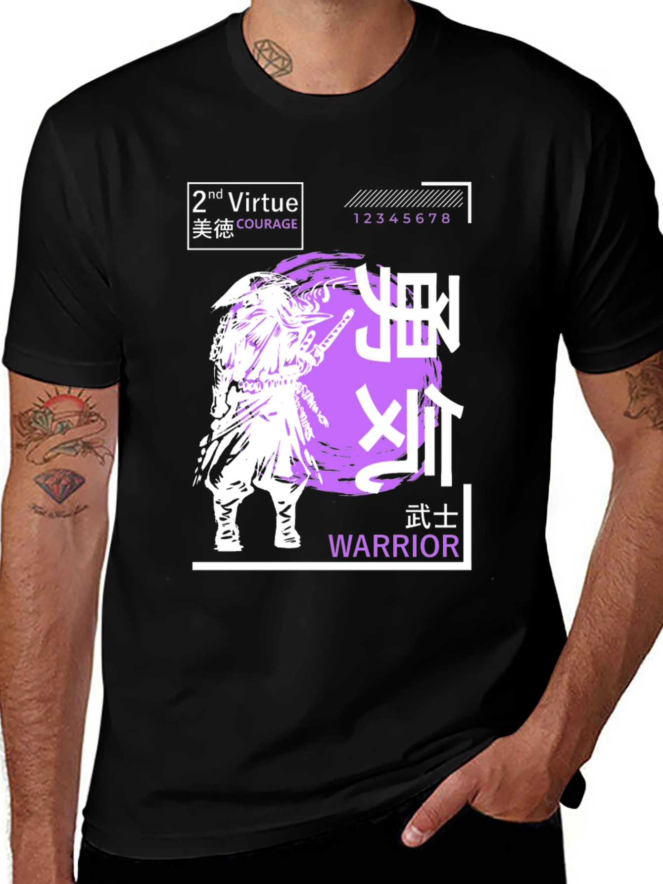 Variant 15 of Samurai Warrior Virtue Graphic T-Shirt
