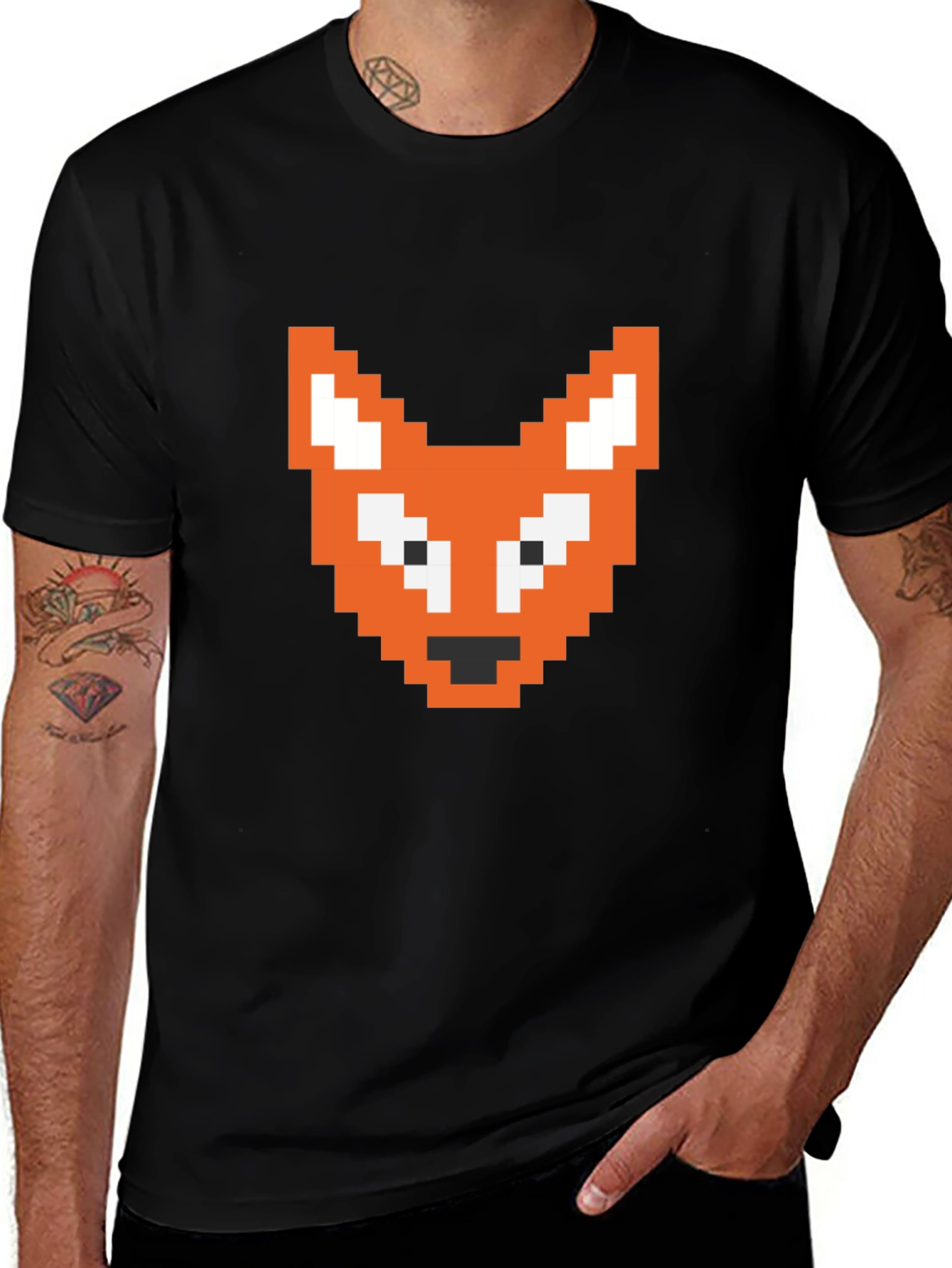 Variant 17 of Pixel Fox Graphic Tee - Retro Gamer Style