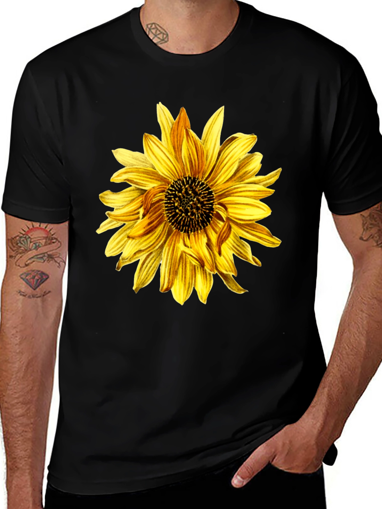 Variant 6 of Sunflower Graphic Tee - Trendy & Comfortable