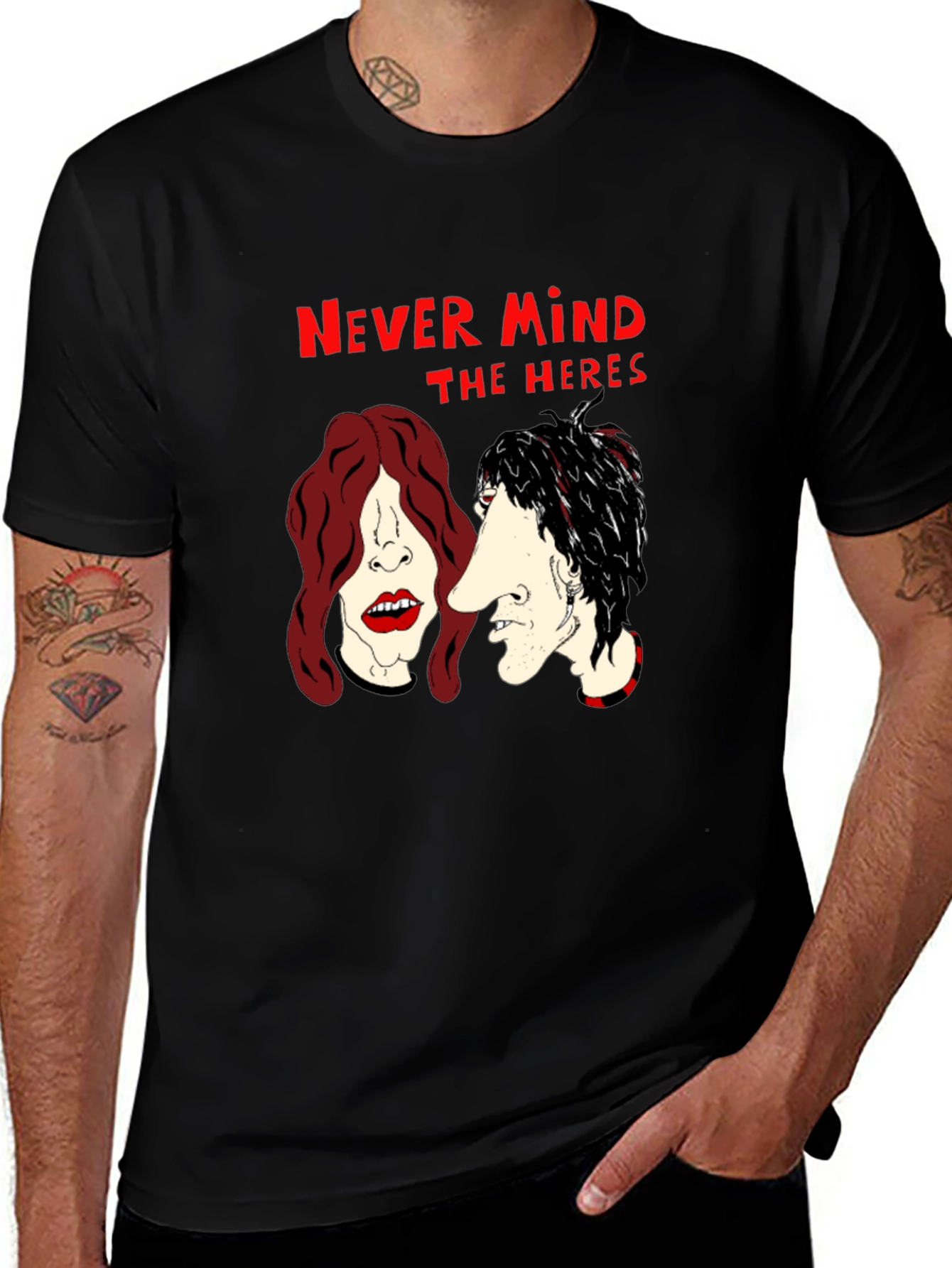 Variant 6 of Never Mind the Heres Black Graphic T-Shirt