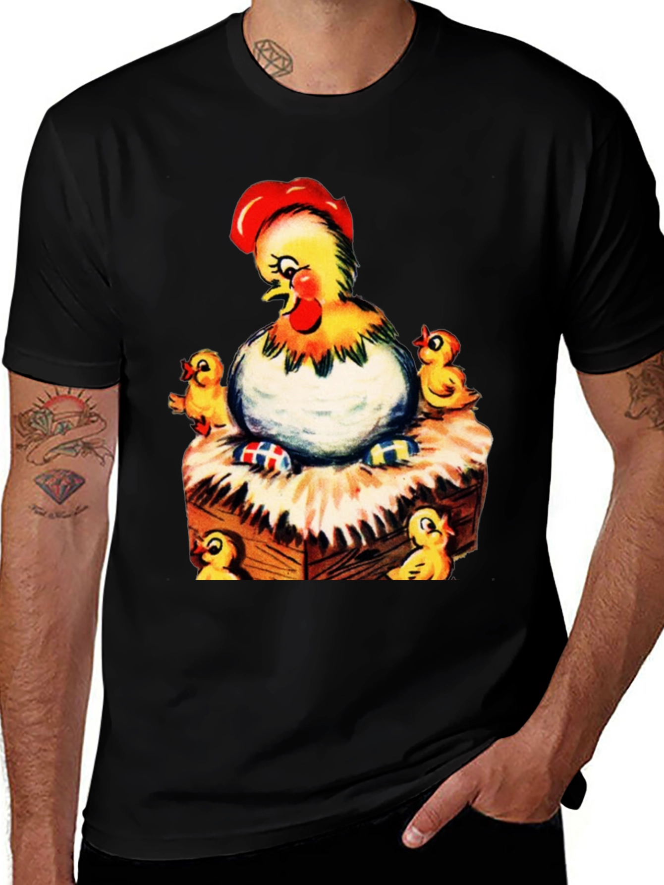 Variant 29 of Chicken and Chicks Graphic T-Shirt