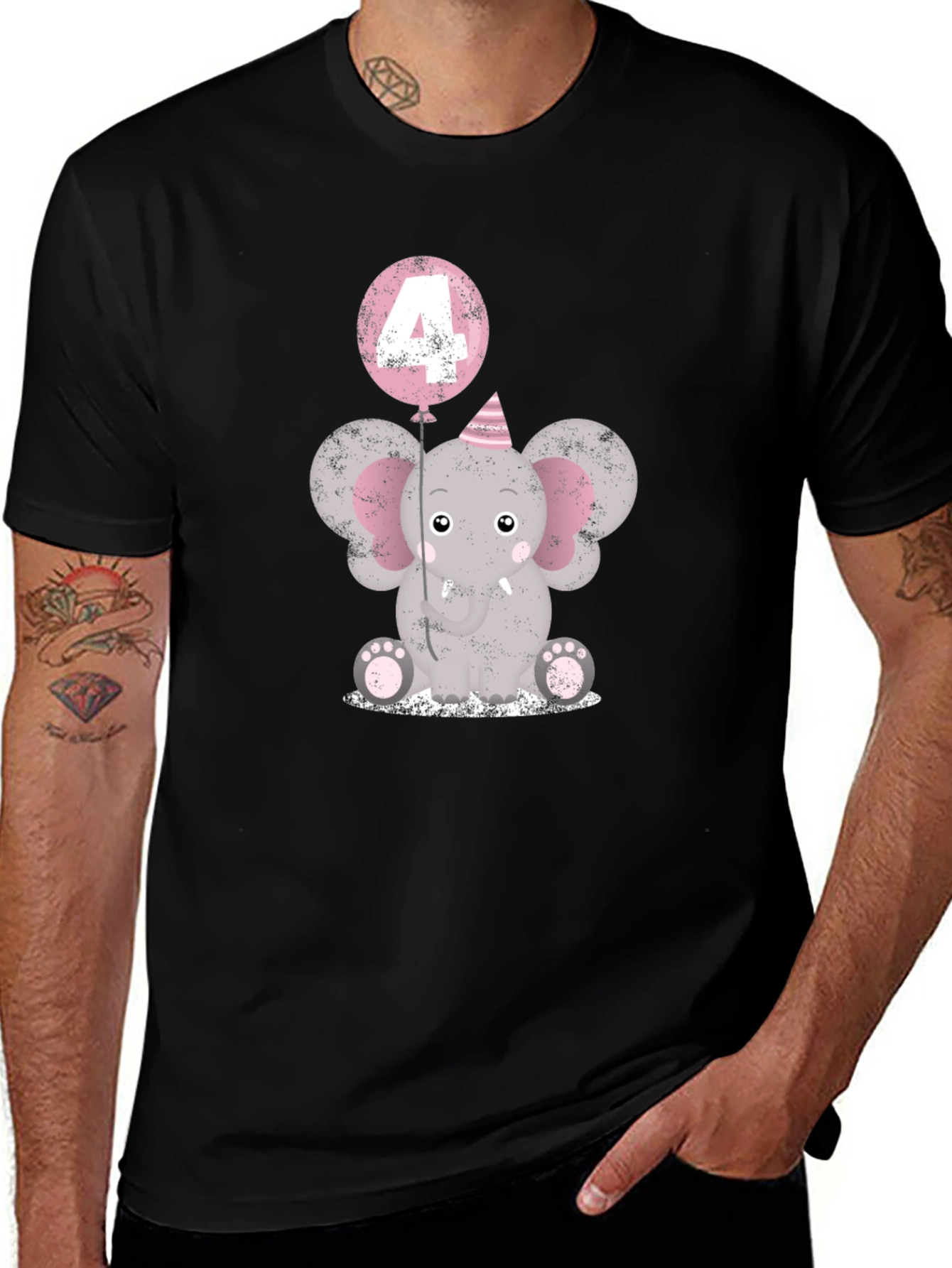 Variant 27 of 4th Birthday Elephant T-Shirt