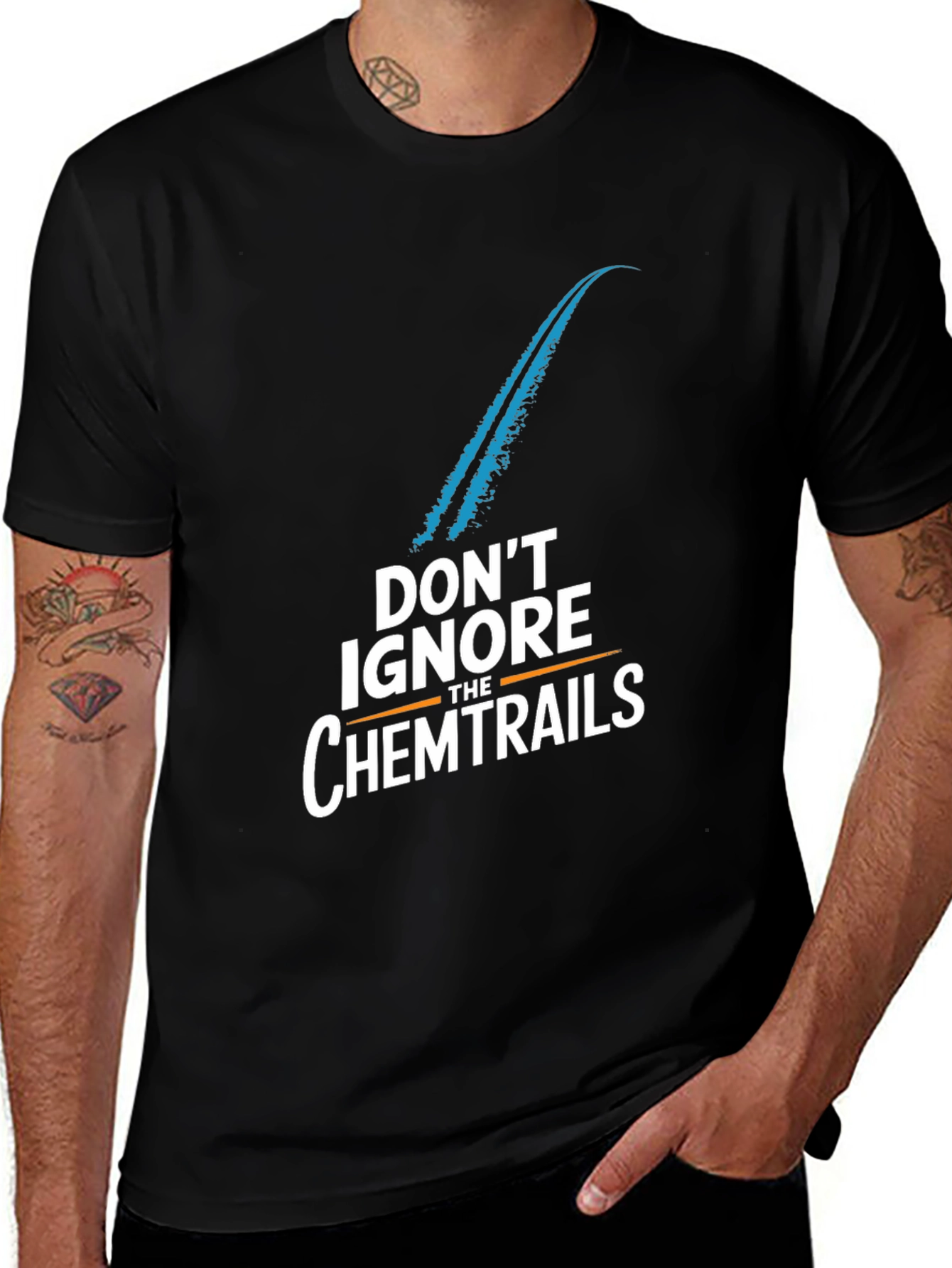Variant 25 of Don't Ignore The Chemtrails Black Graphic Tee