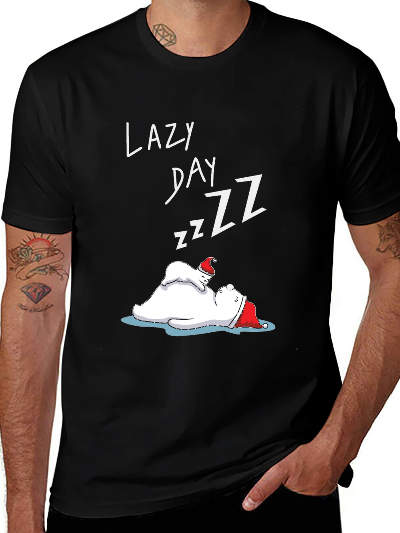 Lazy Day Polar Bear Graphic Tee