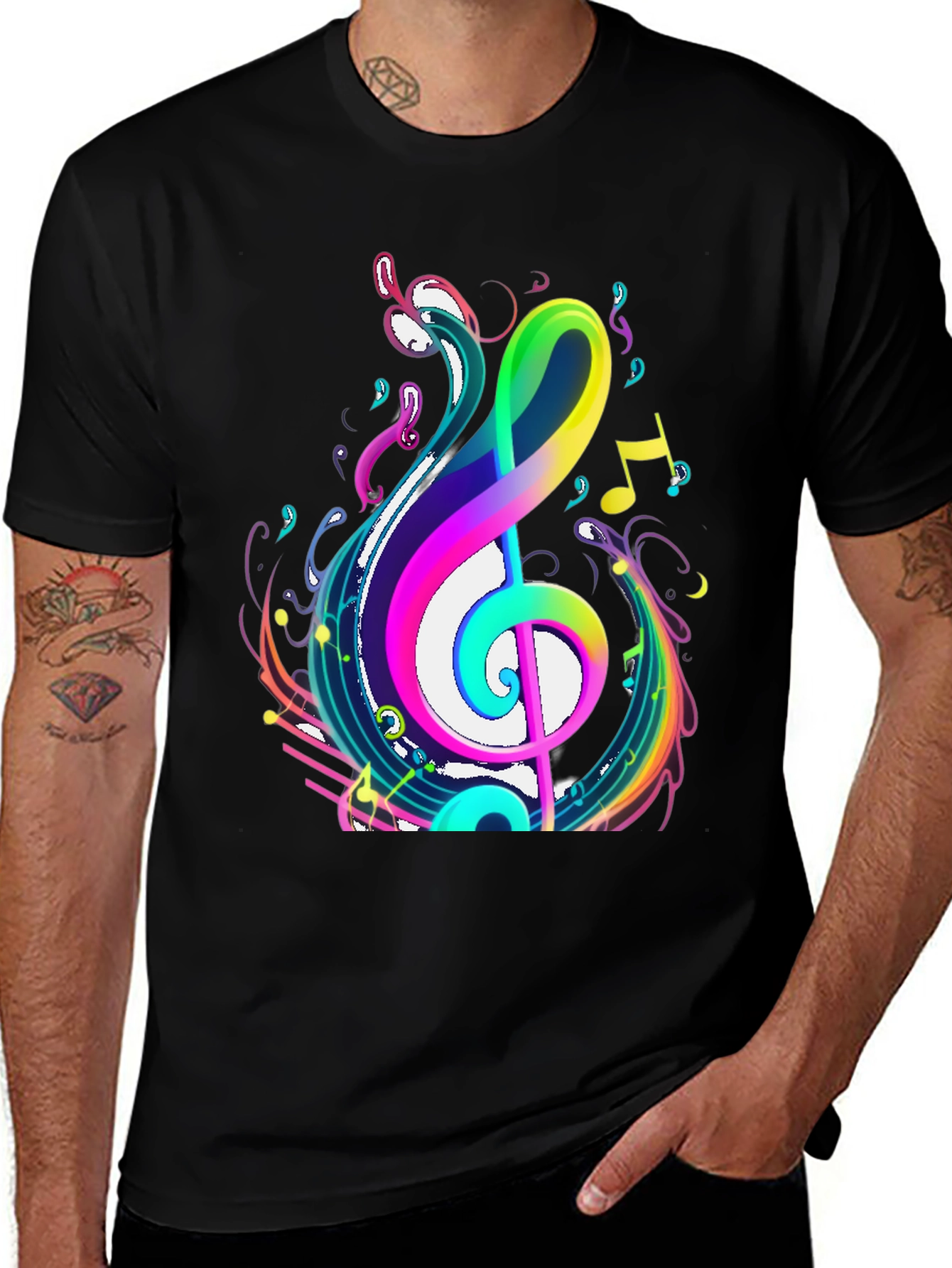 Variant 11 of Vibrant Musical Note Graphic T-Shirt