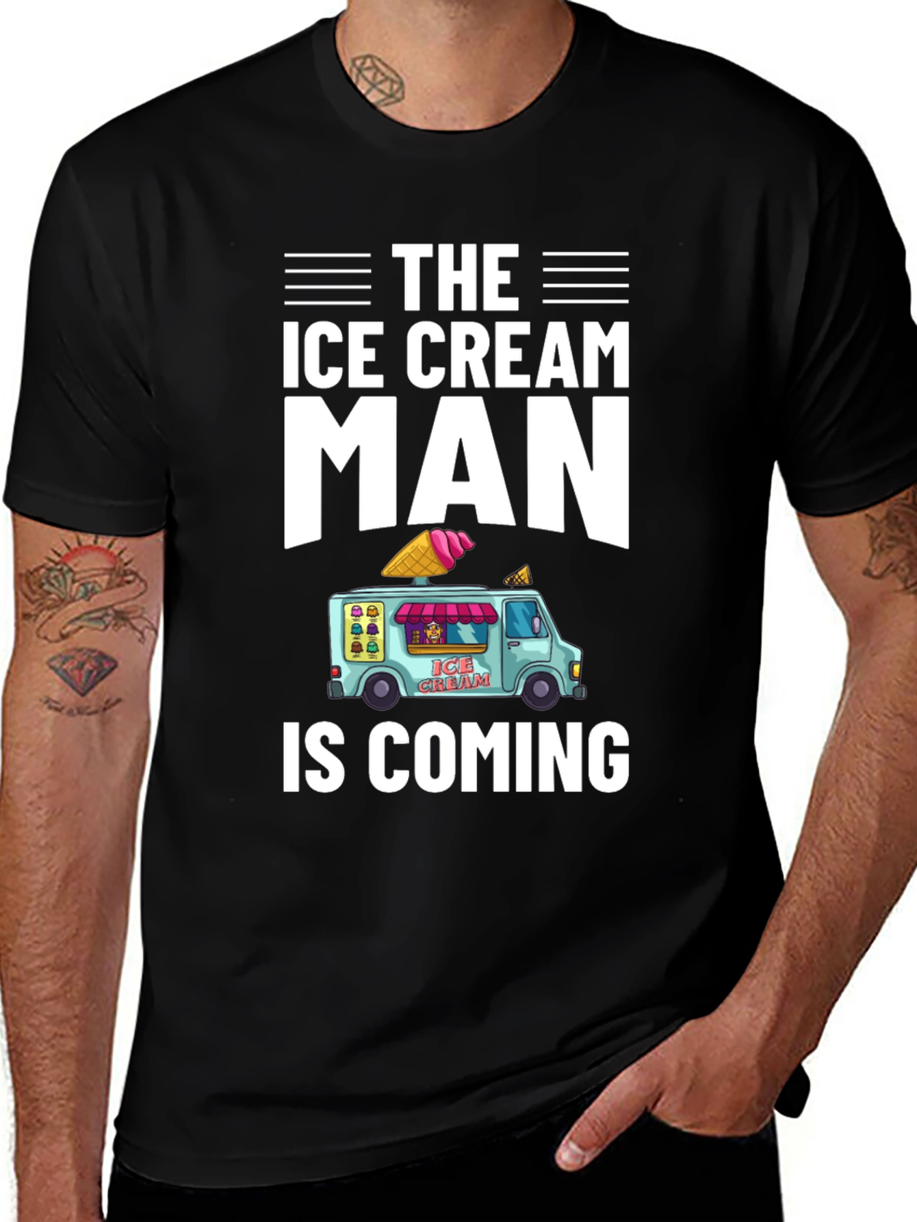 Variant 30 of The Ice Cream Man is Coming T-Shirt