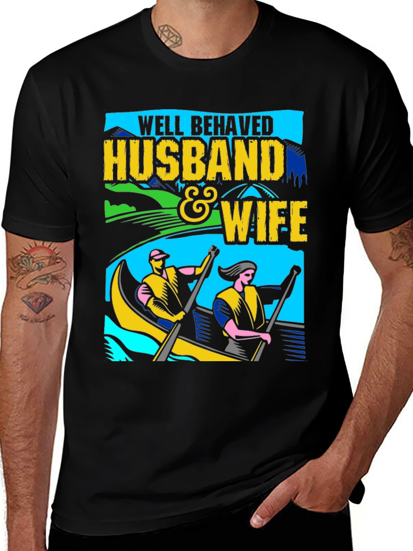 Well Behaved Husband & Wife Rowing T-Shirt