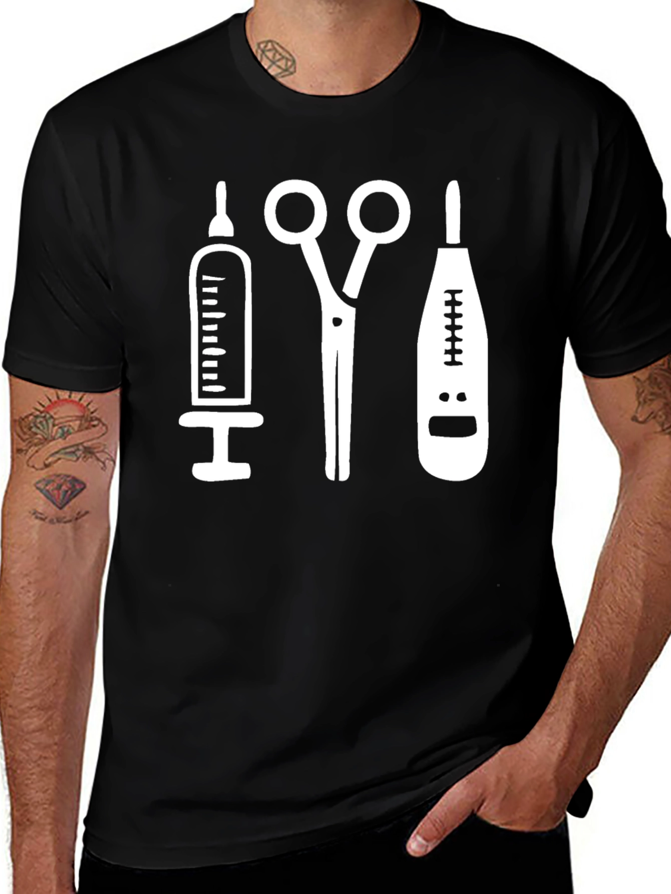 Variant 10 of Medical Tools Graphic Tee - Cool Doctor T-Shirt