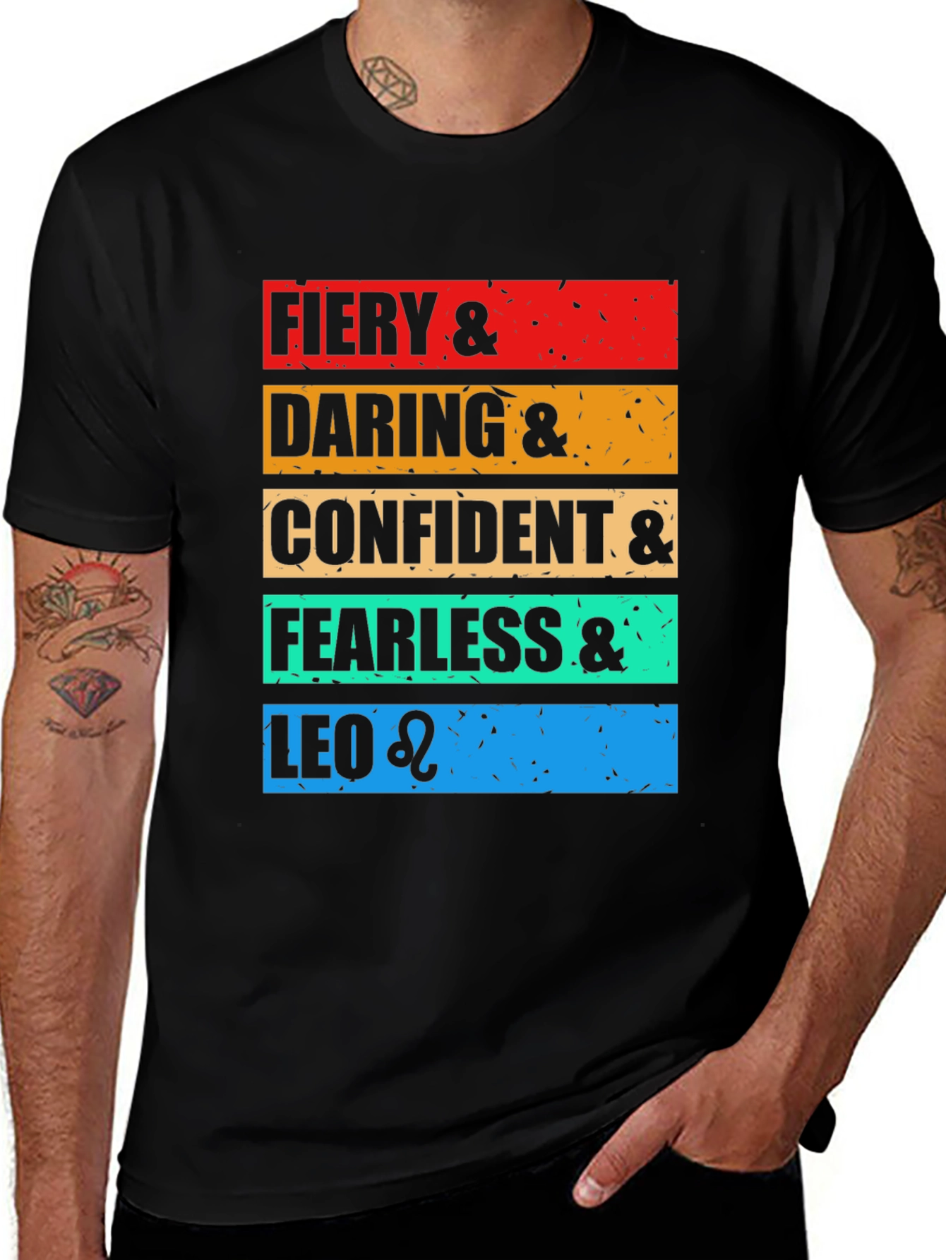 Fiery Leo Zodiac Graphic Tee - Astrology T-Shirt