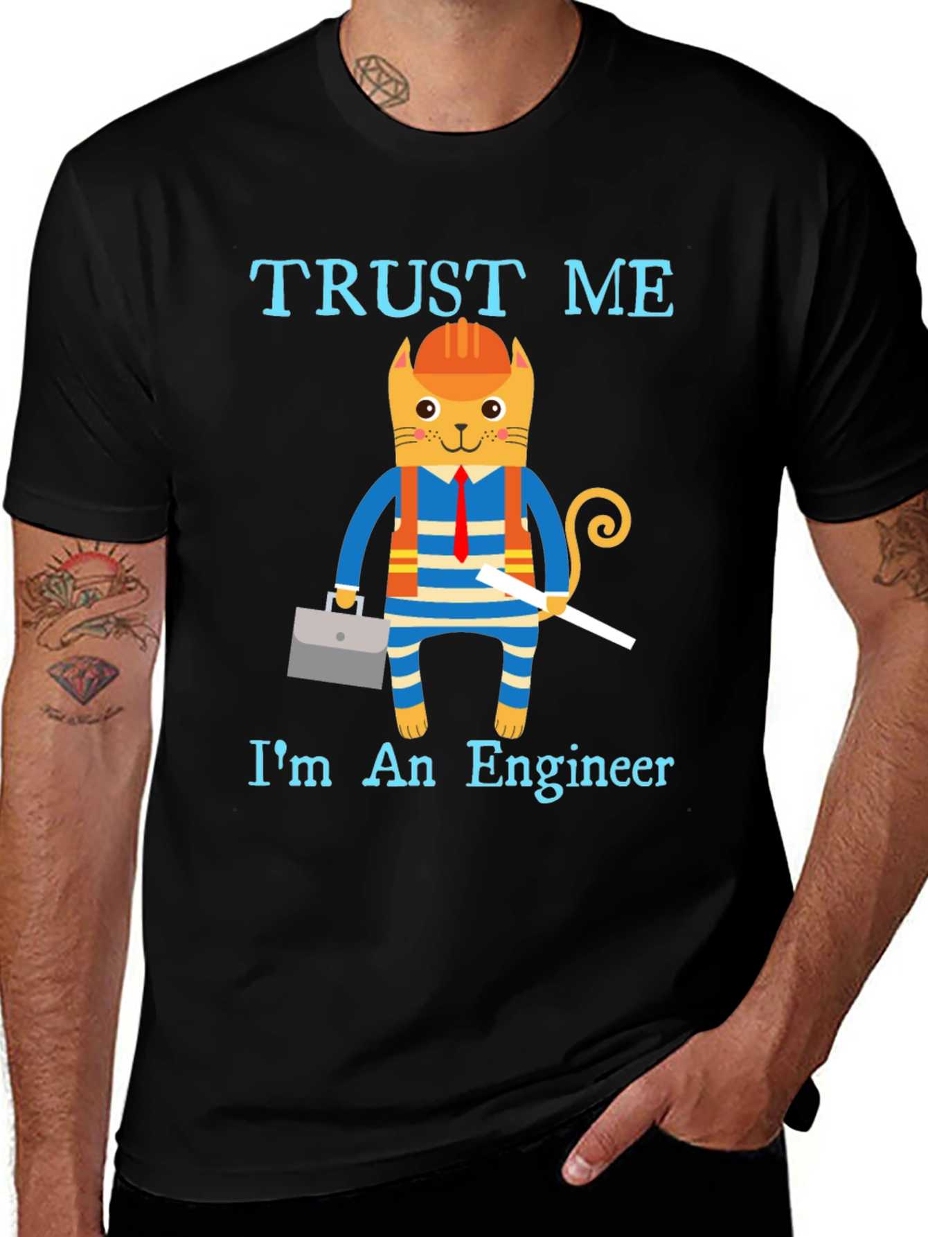 Variant 19 of Trust Me I'm an Engineer Funny Cat T-Shirt