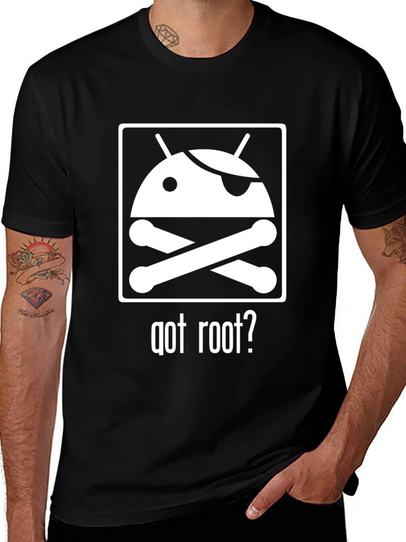 Got Root? Android Pirate T-Shirt - Black