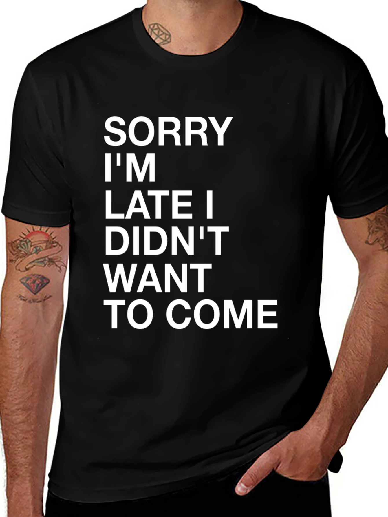 Variant 26 of Sorry I'm Late Graphic Tee