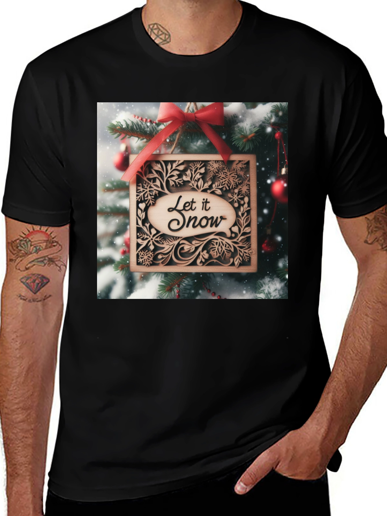 Festive 'Let it Snow' Graphic Tee