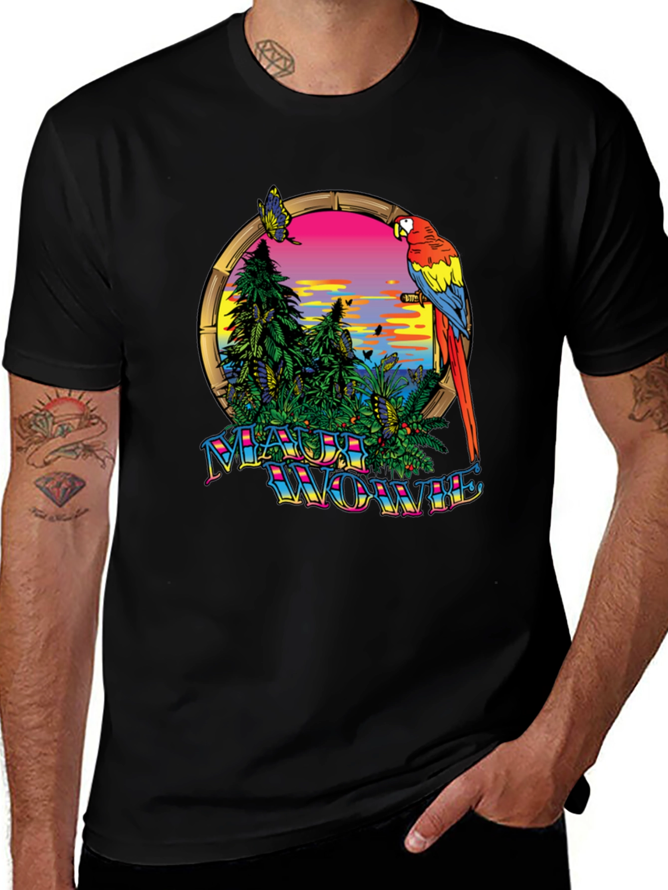 Variant 11 of Maui Wowie Parrot Graphic T-Shirt