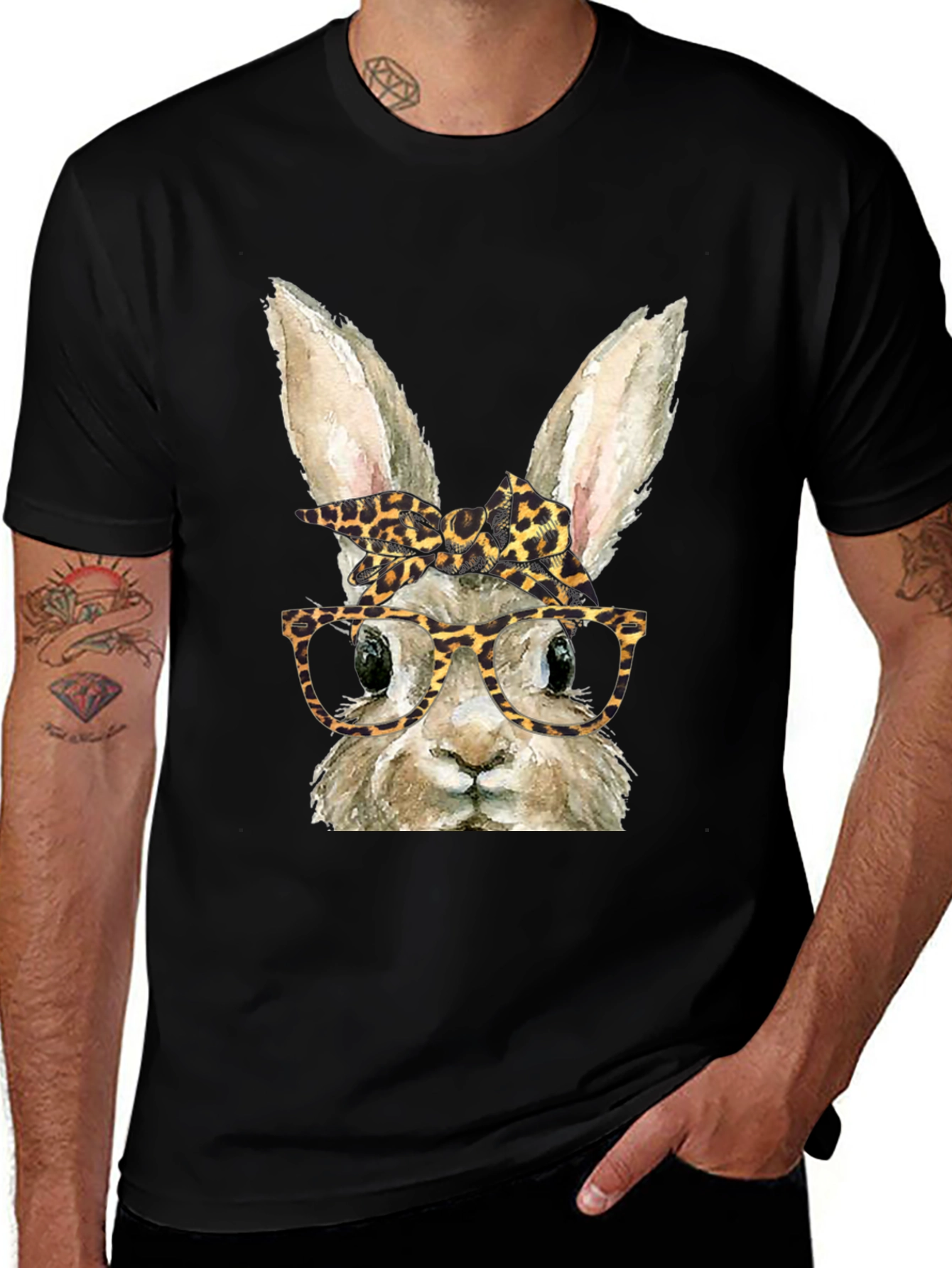 Variant 29 of Bunny Leopard Glasses T-Shirt