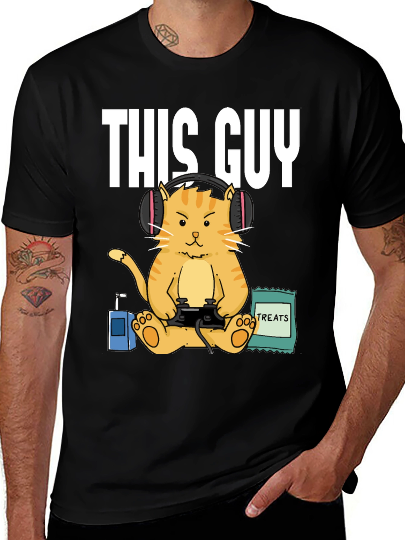 Variant 11 of This Guy Gamer Cat T-Shirt