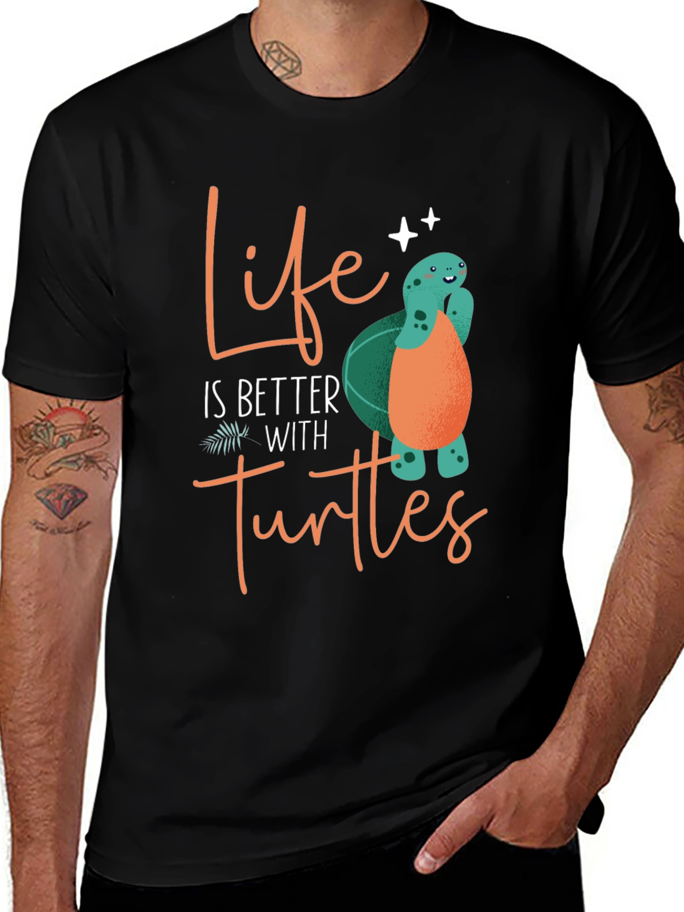 Variant 28 of Life is Better with Turtles Graphic Tee