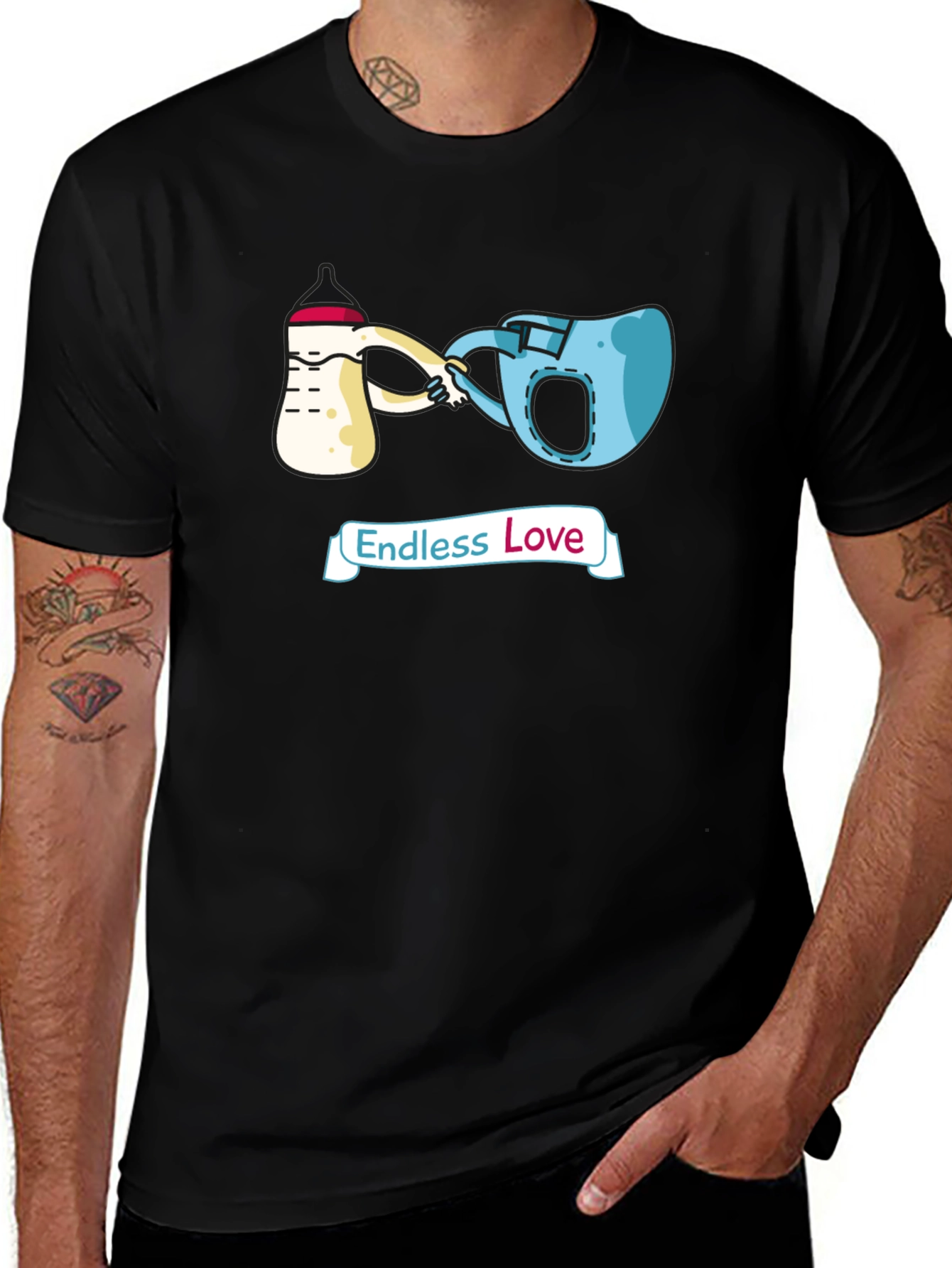 Variant 7 of Endless Love T-Shirt, Cartoon Graphic Tee