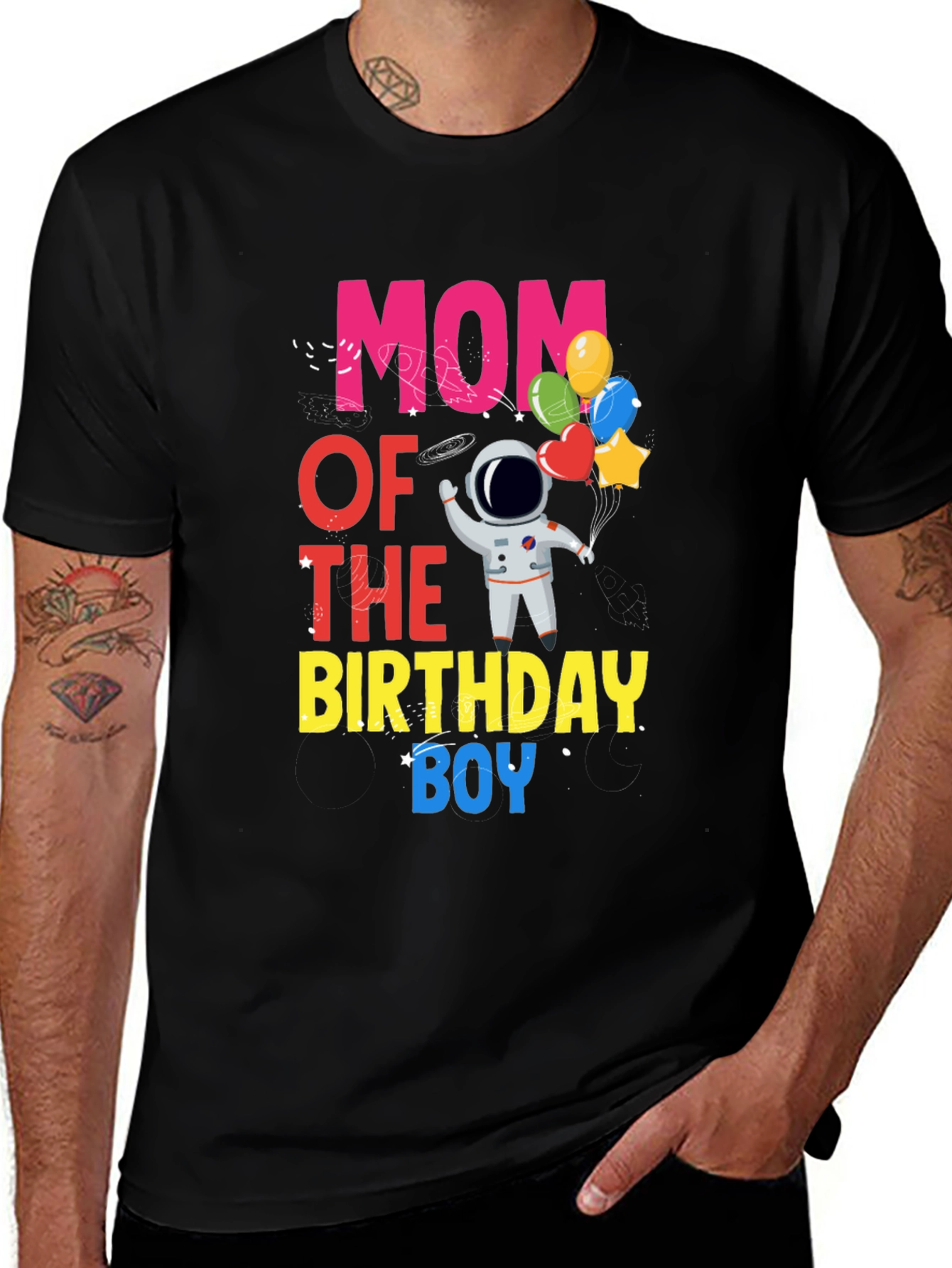 Variant 12 of Mom of the Birthday Boy Astronaut T-Shirt