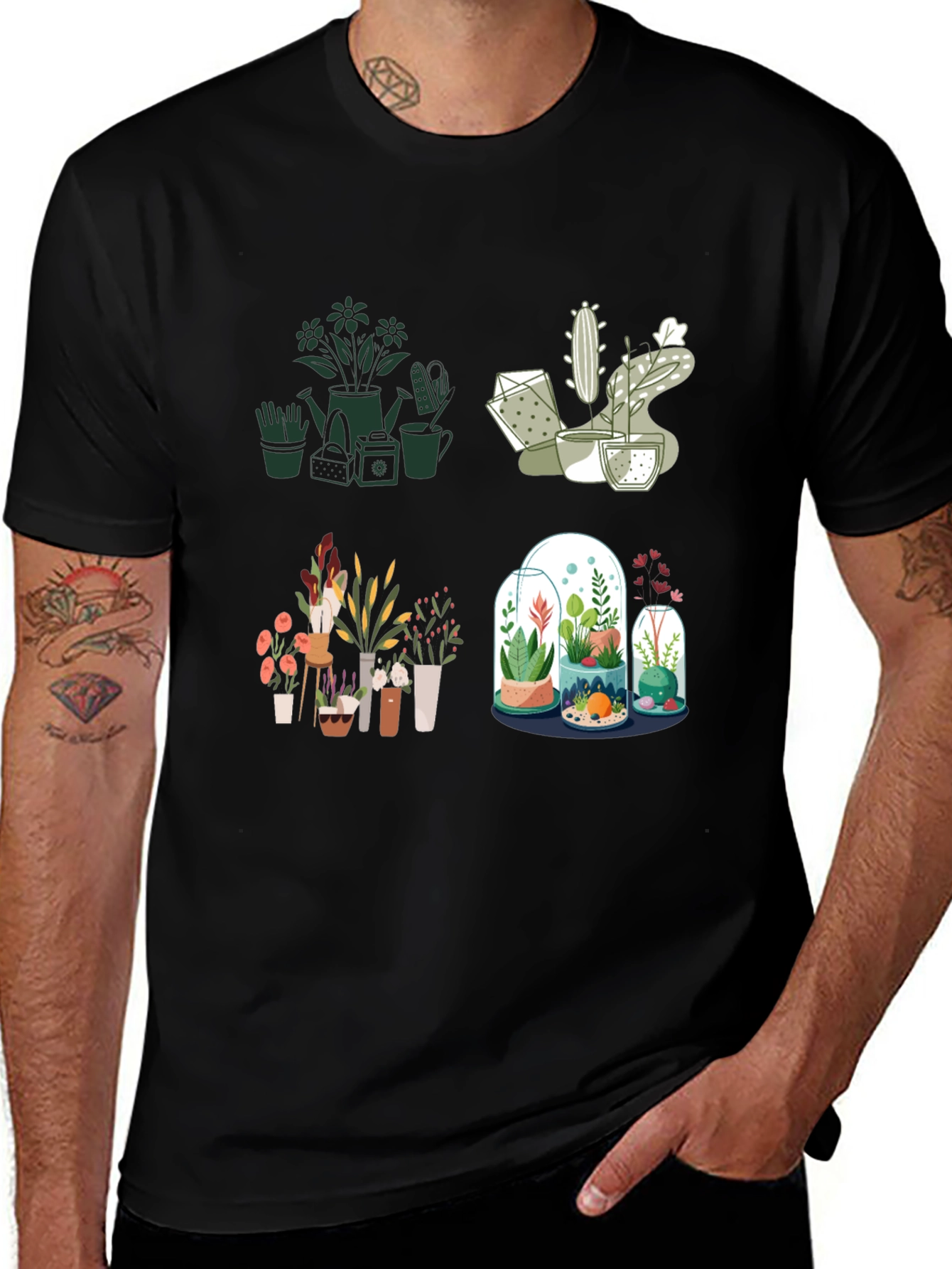 Variant 18 of Plant Lover T-Shirt: Stylish Indoor Garden Design