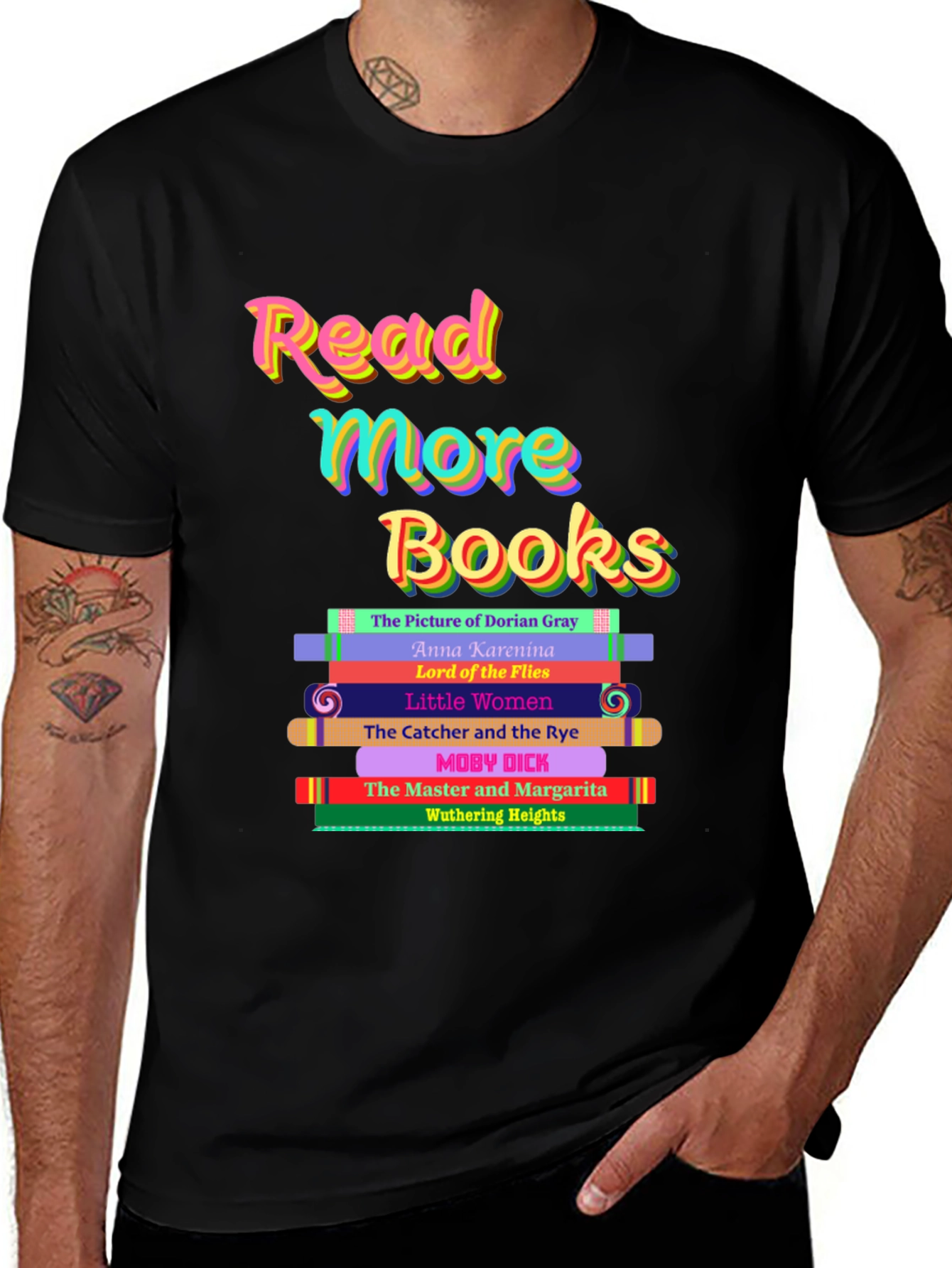 Variant 17 of Read More Books T-Shirt - Classic Literature Design
